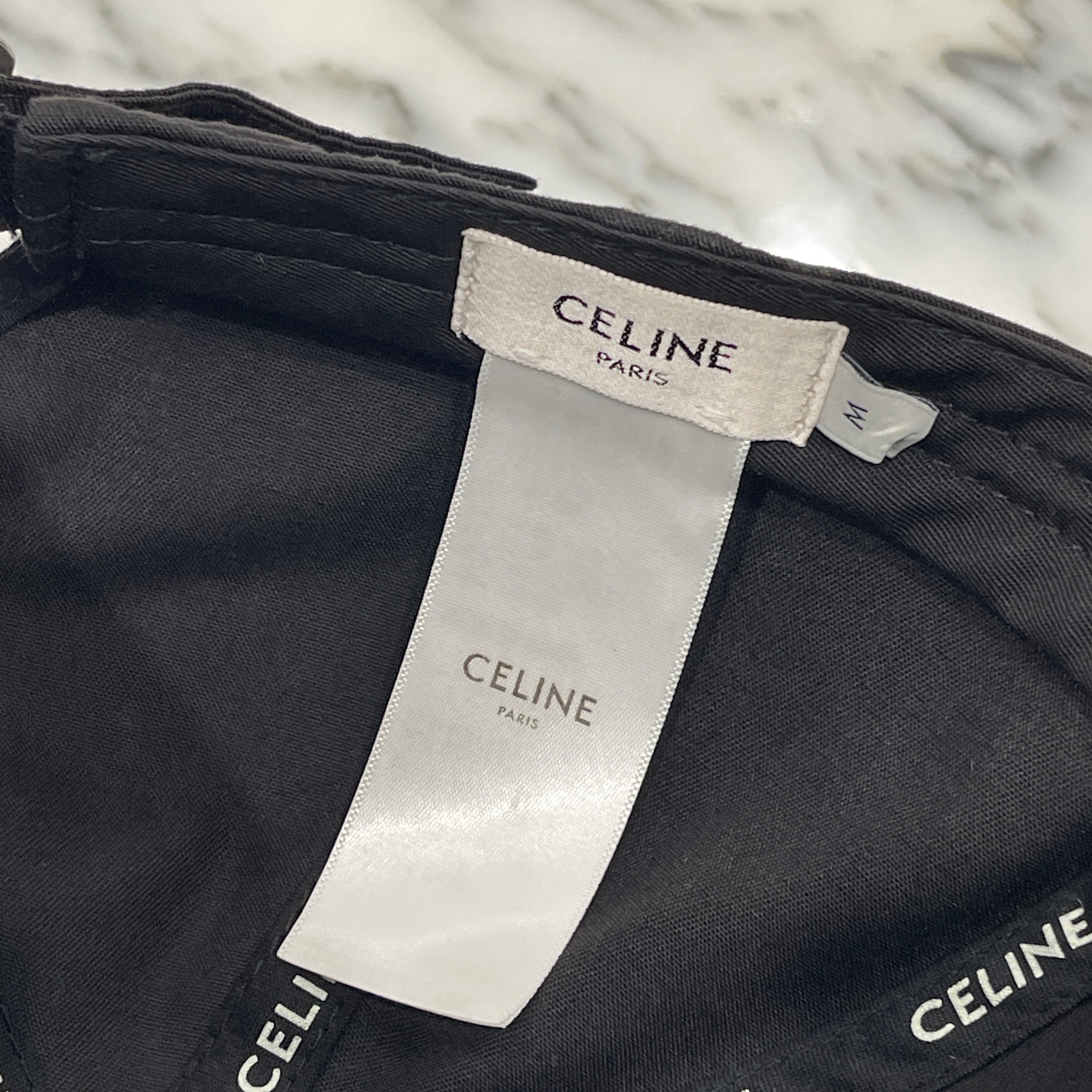 CELINE 2020AW Logo Embroidery Tracker Cap 2AUS9242N Size M