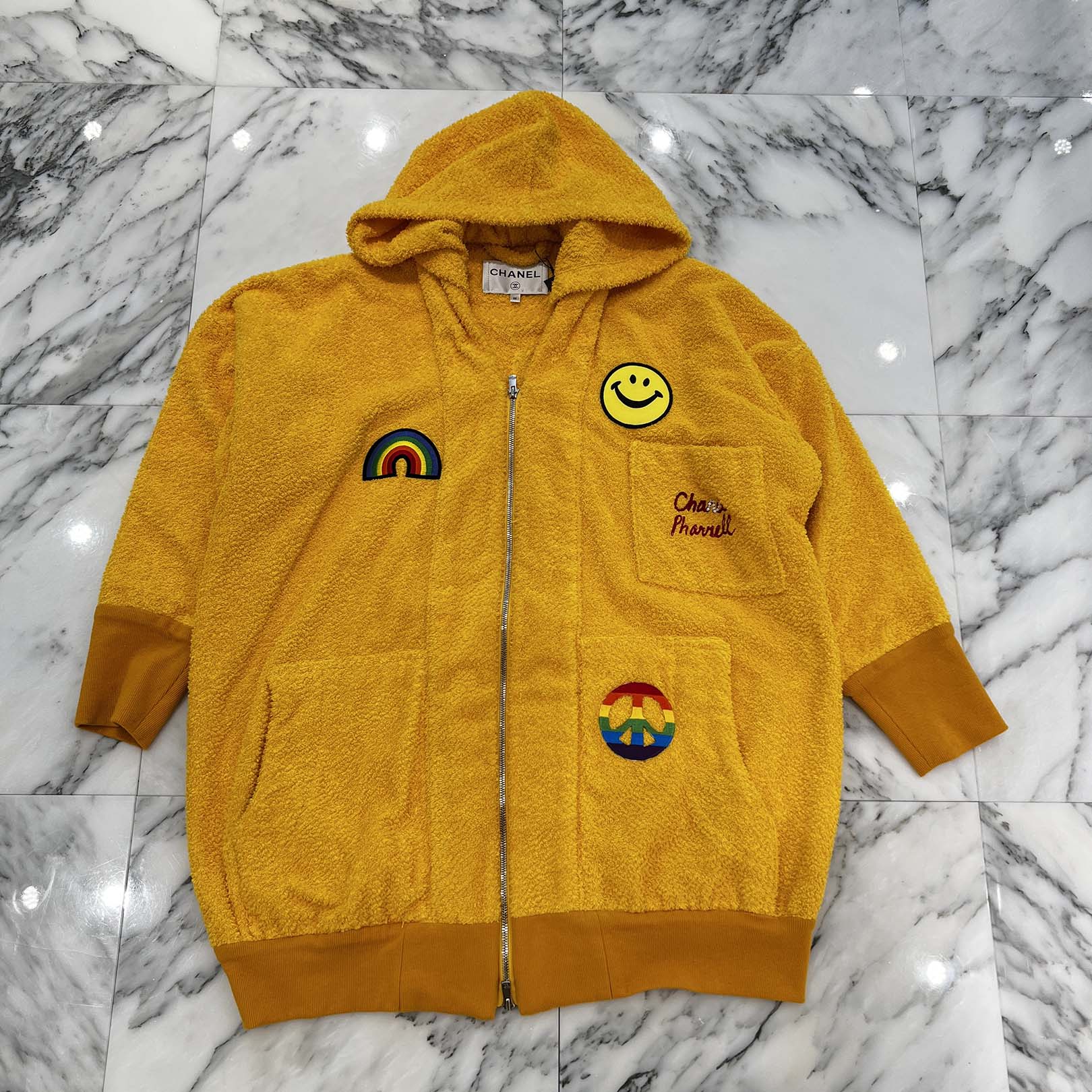 CHANEL × Pharrell Williams 2019SS Zip Up Hoodie P61066V46885 Size M シャネル×ファレルウィリアムス ジップアップフーディ サイズM