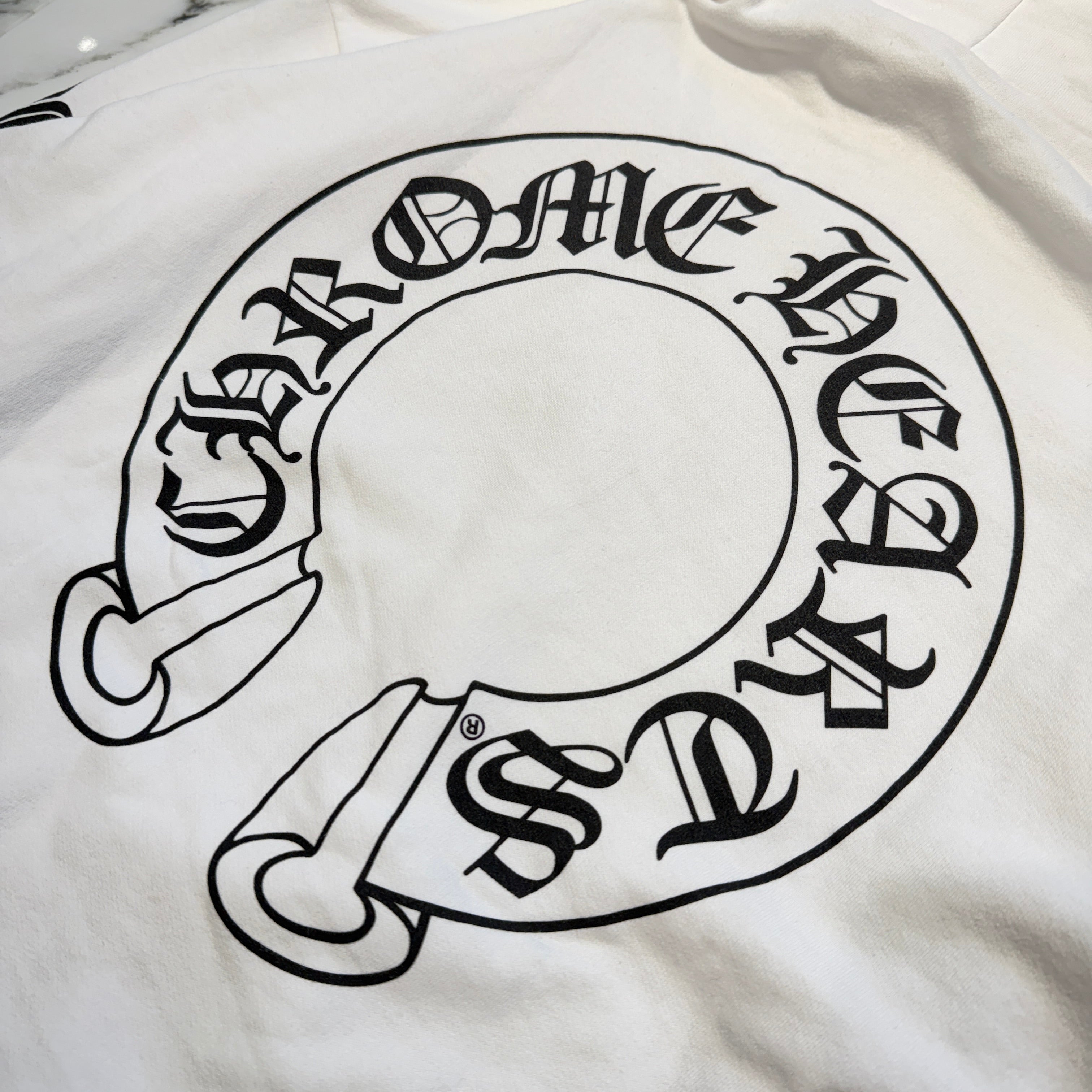 CHROME HEARTS Floral Cross Horseshoe Pullover Hoodie Size L クロムハーツ フローラルクロスホースシュー プルオーバーフーディ サイズL