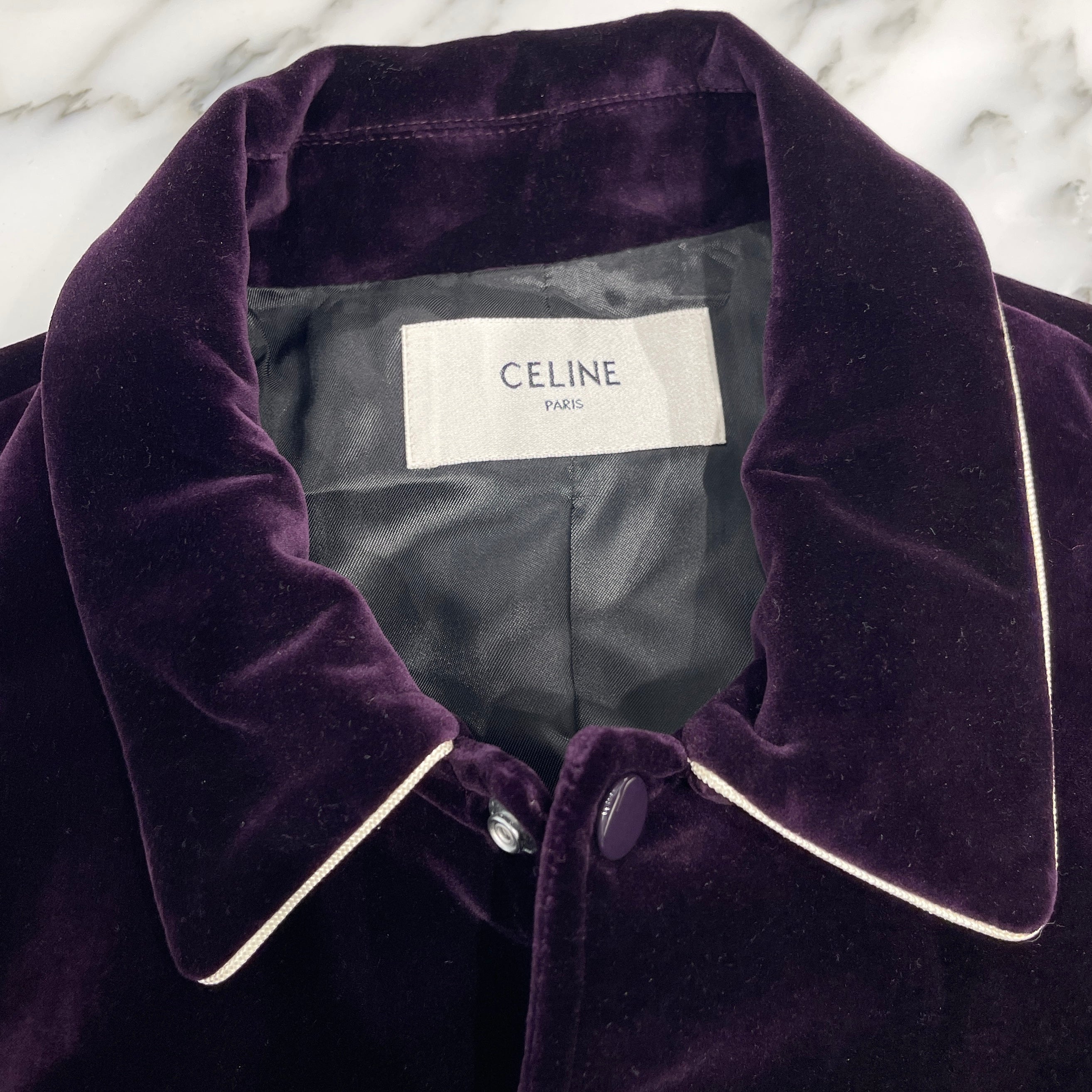CELINE 2020AW Velvet Corduroy Teddy Jacket 2V363286K Size 50
