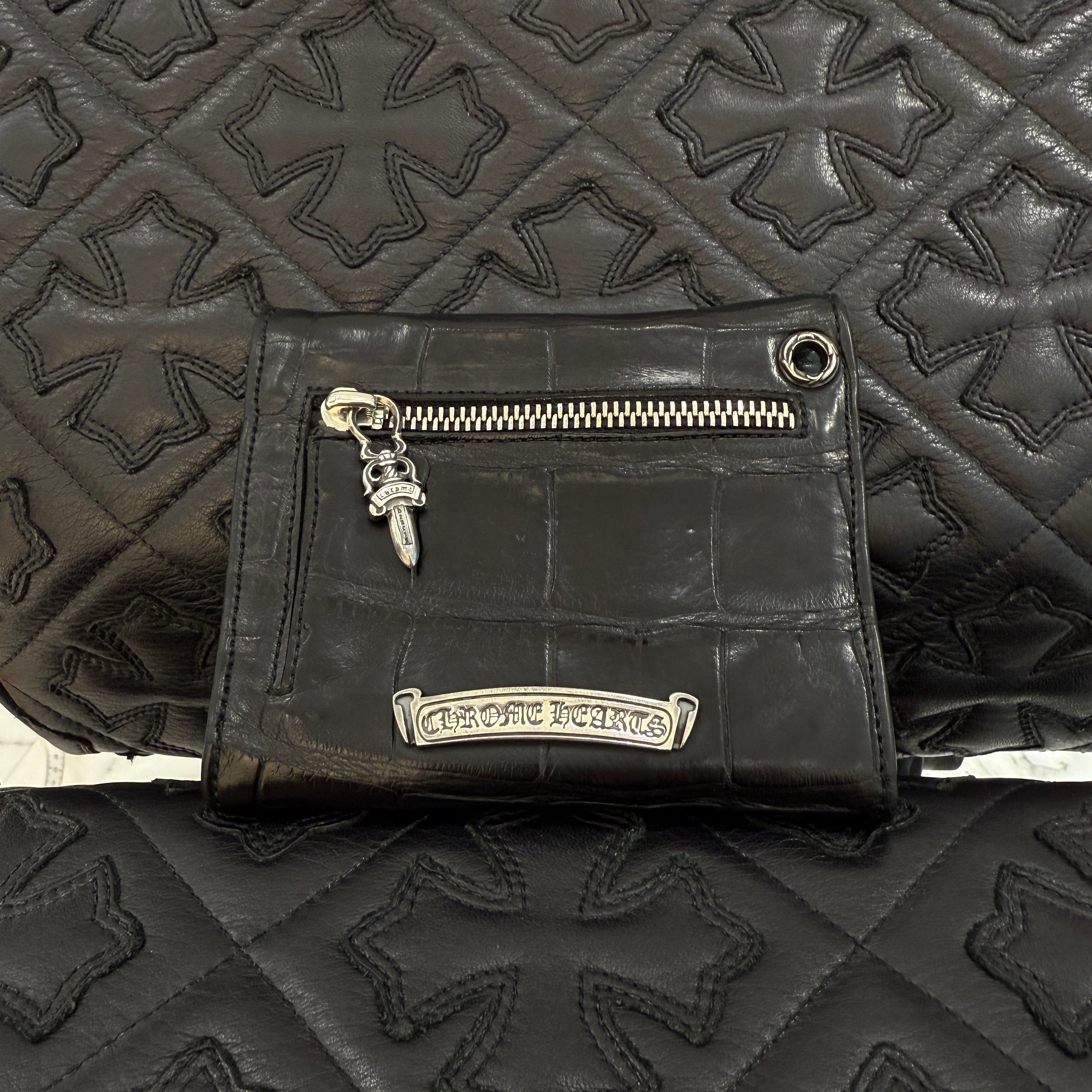 CHROME HEARTS Alligator Leather Wave Mini Cross Ball Wallet クロムハーツ アリゲーターレザー ウェーブミニ クロスボール ウォレット