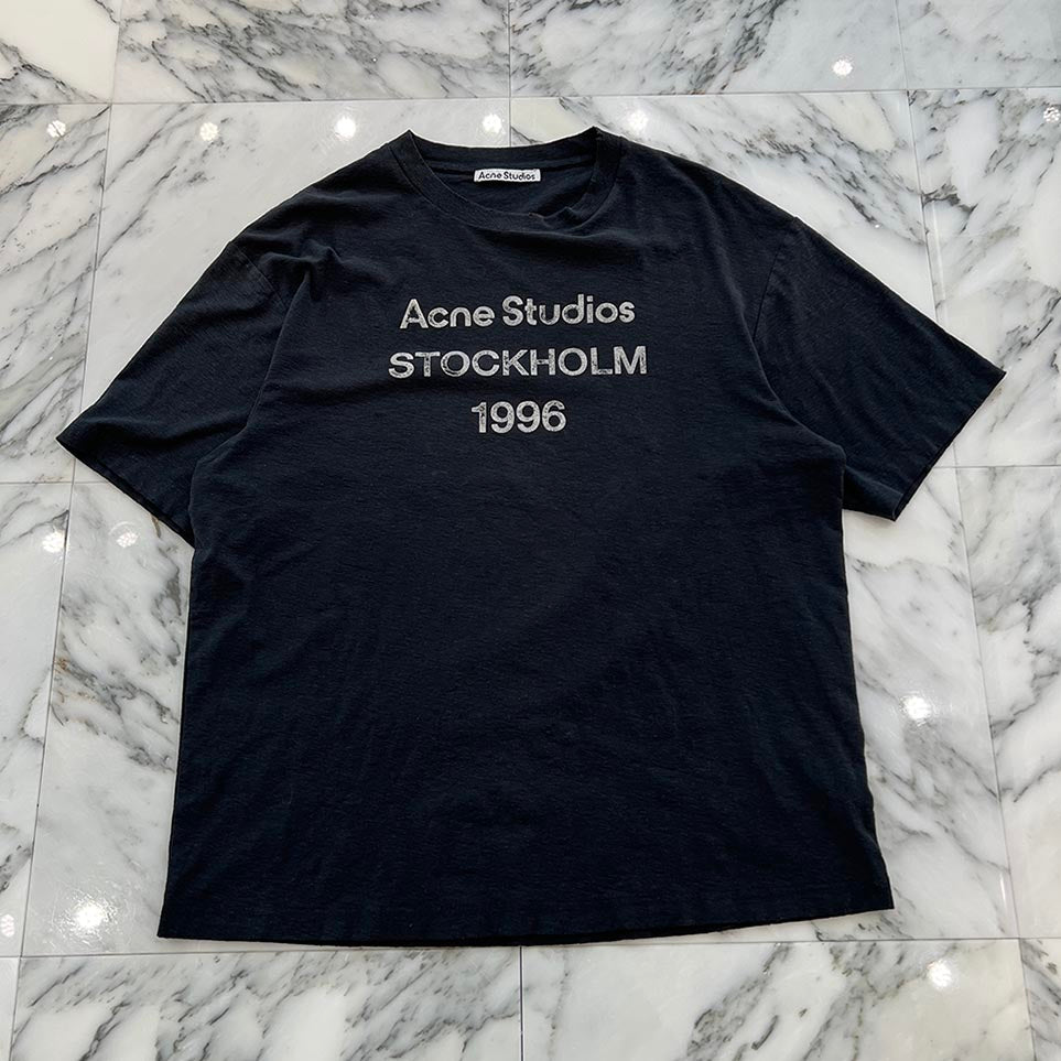 Acne Studios 2025SS Stamp Logo Distressed Tee FN-UX-TSHI000013