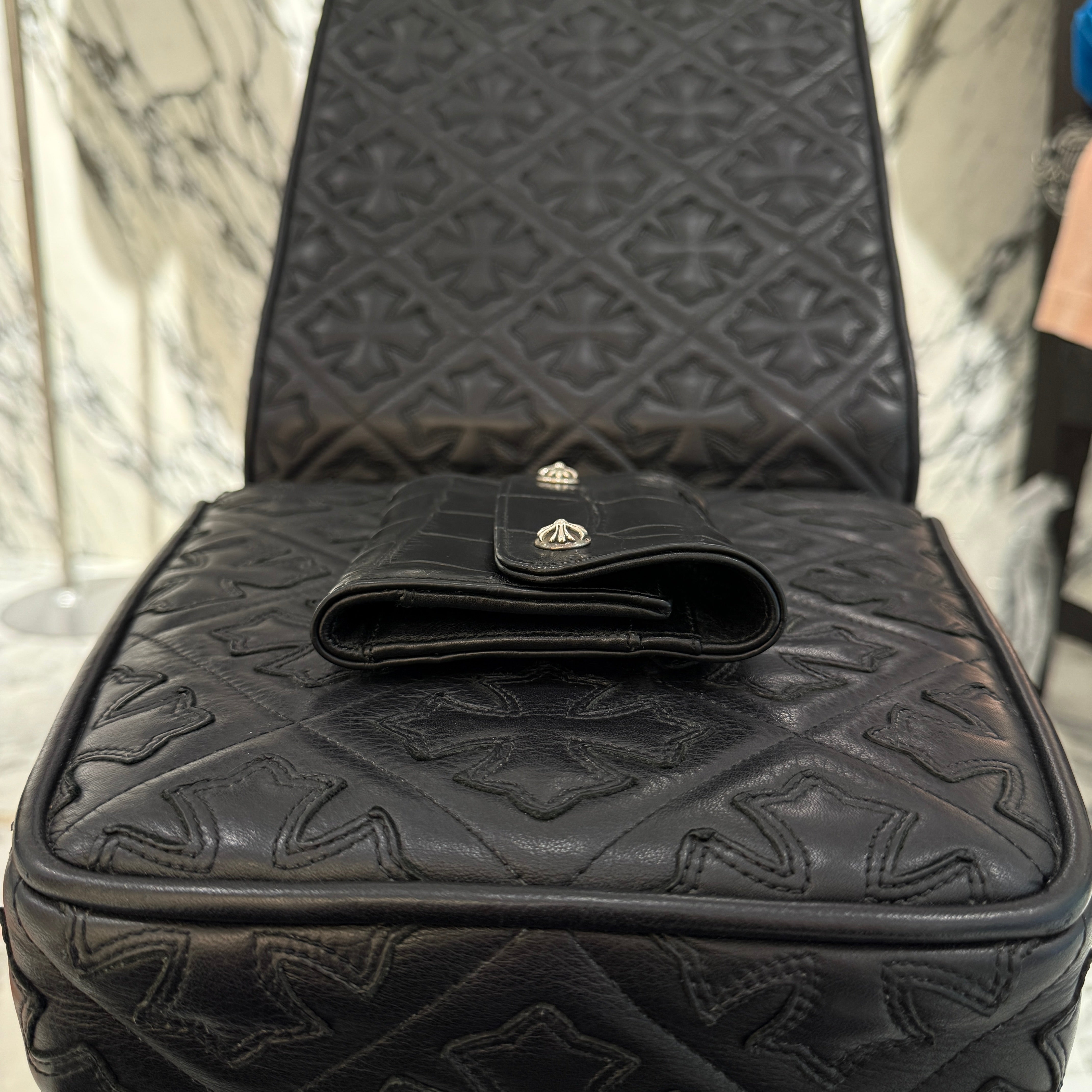 CHROME HEARTS Alligator Leather Wave Mini Cross Ball Wallet クロムハーツ アリゲーターレザー ウェーブミニ クロスボール ウォレット