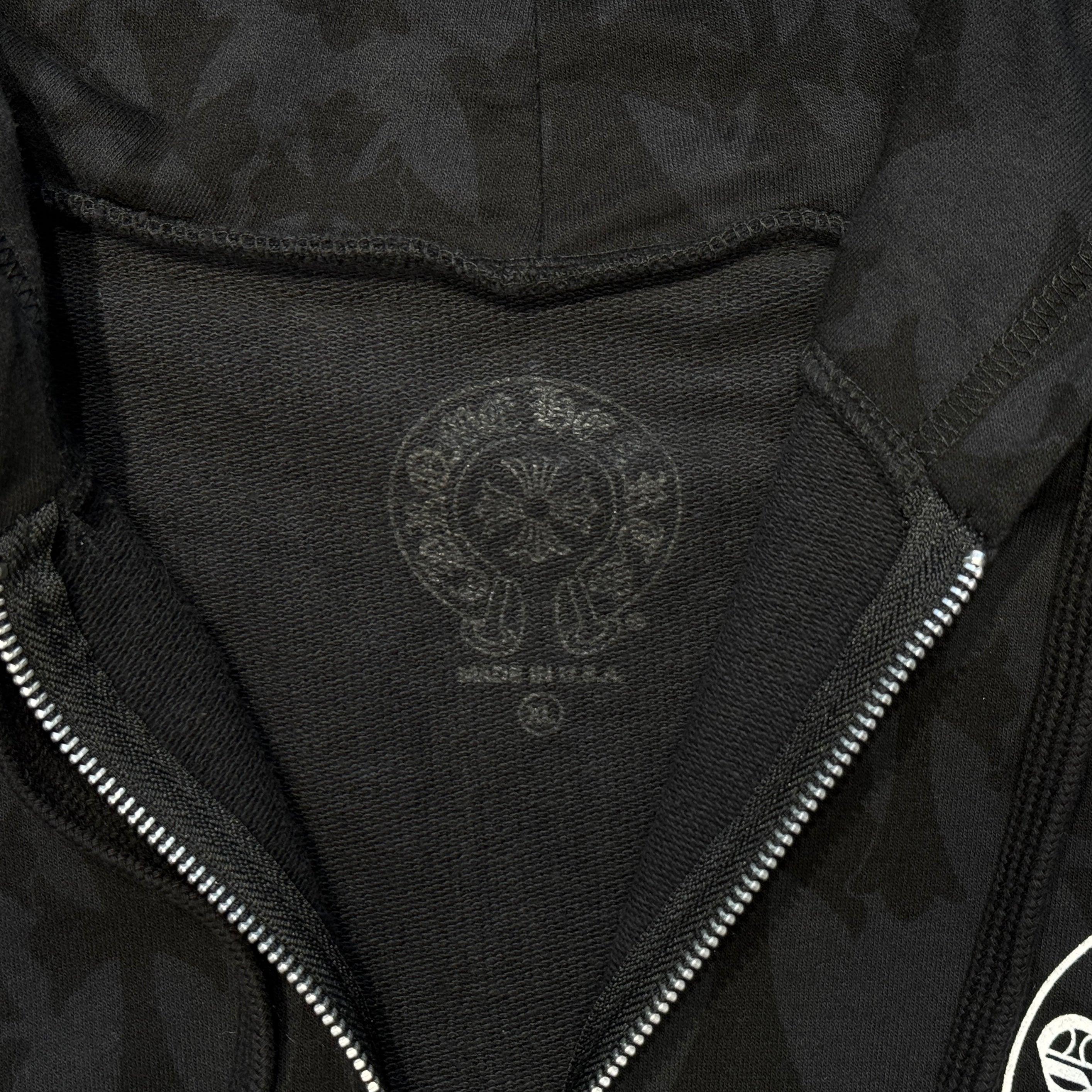 CHROME HEARTS 2024SS Graveyard Cemetery Cross Zip Up Hoodie Size