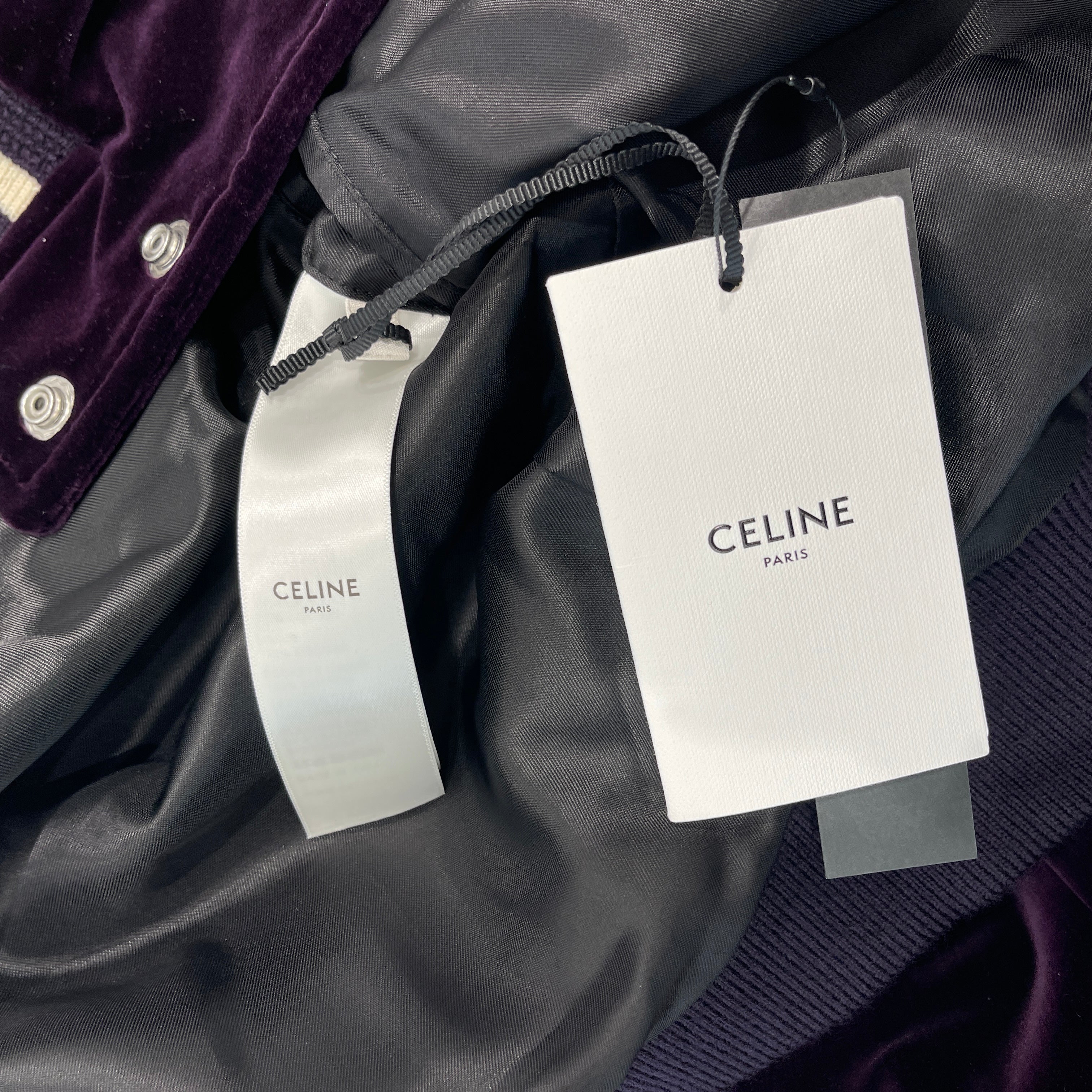 CELINE 2020AW テディジャケット ベルベット パープル セリーヌ 20aw