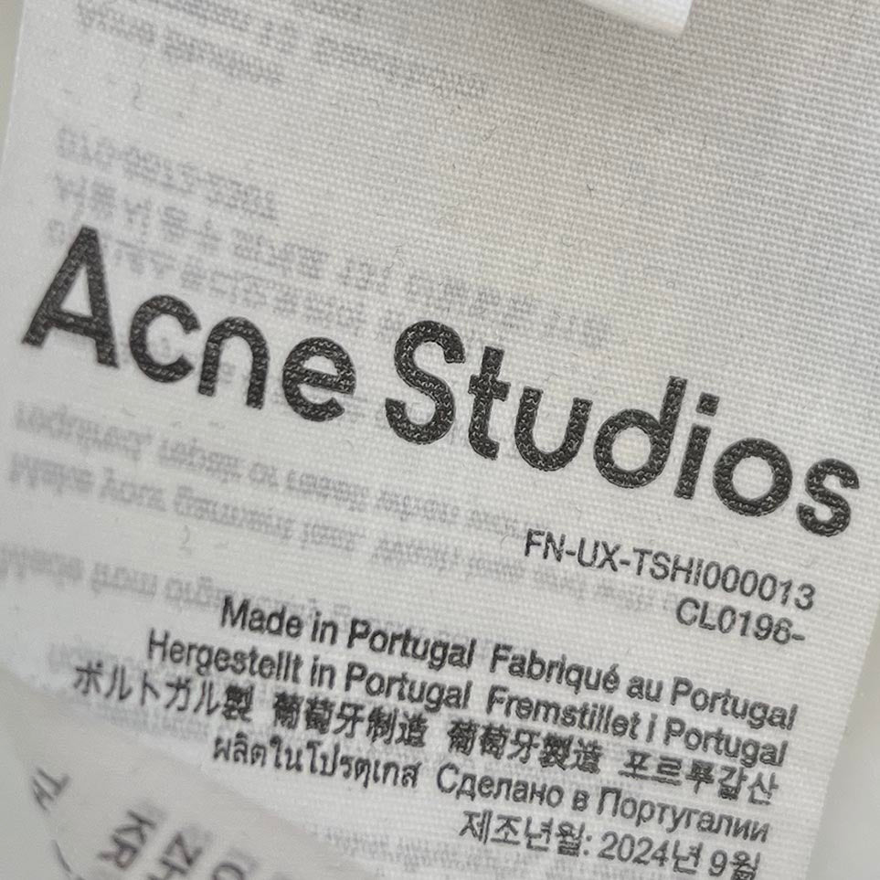 Acne Studios 2025SS Stamp Logo Distressed Tee FN-UX-TSHI000013 Size M アクネストゥディオズ スタンプロゴ ダメージ加工Tシャツ サイズM
