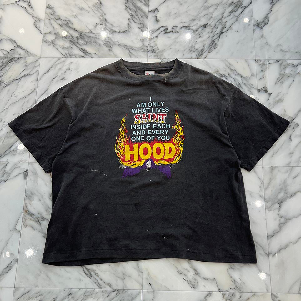 SAINT Mxxxxxx x NEIGHBORHOOD STHD.Hood Print Tee 25119SMN-CSM02S Size XXL セントマイケル × ネイバーフッド STHD フード プリントＴシャツ サイズXXL
