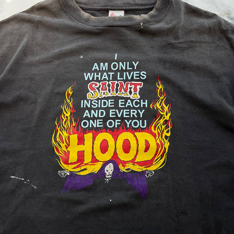 SAINT Mxxxxxx x NEIGHBORHOOD STHD.Hood Print Tee 25119SMN-CSM02S Size XXL セントマイケル × ネイバーフッド STHD フード プリントＴシャツ サイズXXL