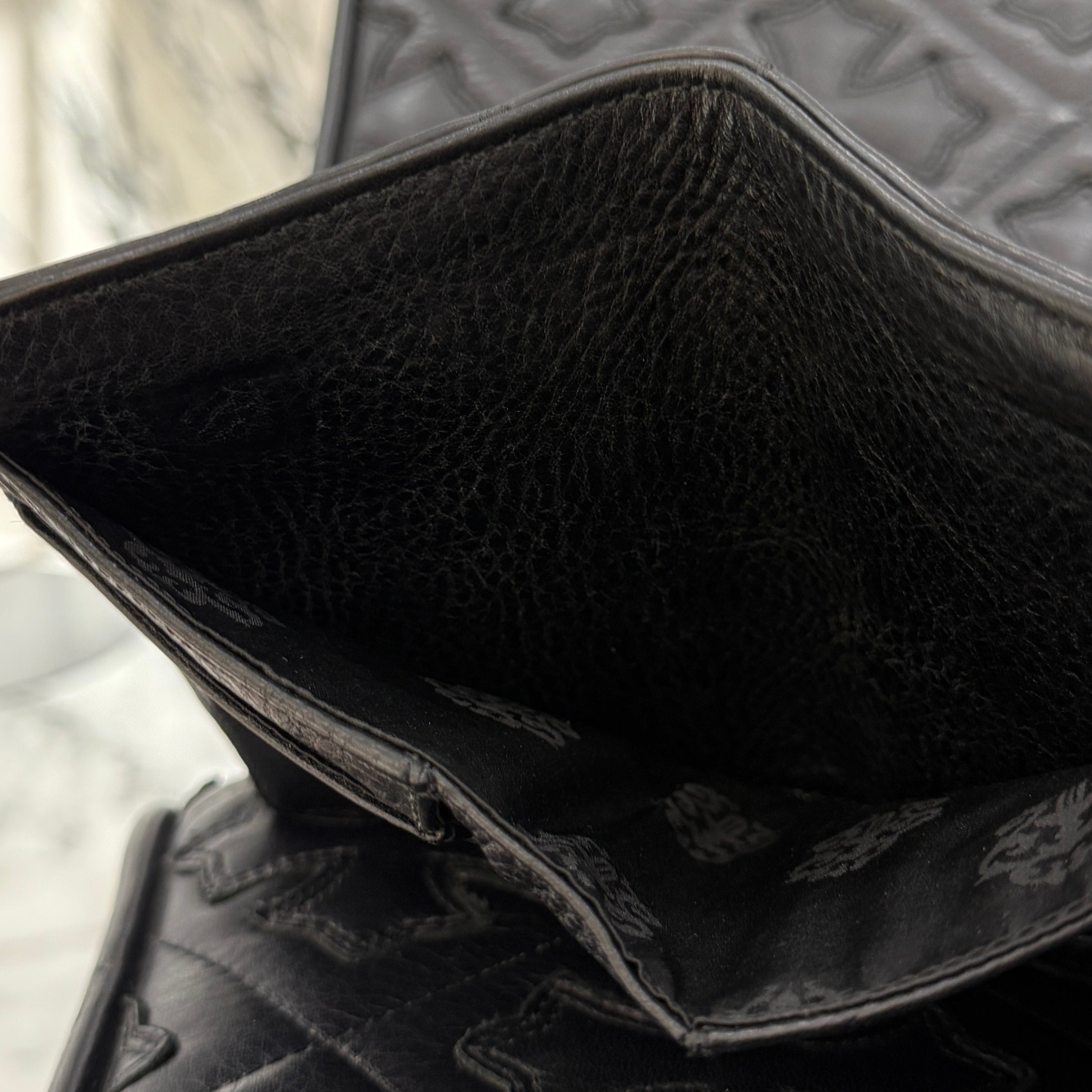 CHROME HEARTS Alligator Leather Wave Mini Cross Ball Wallet クロム