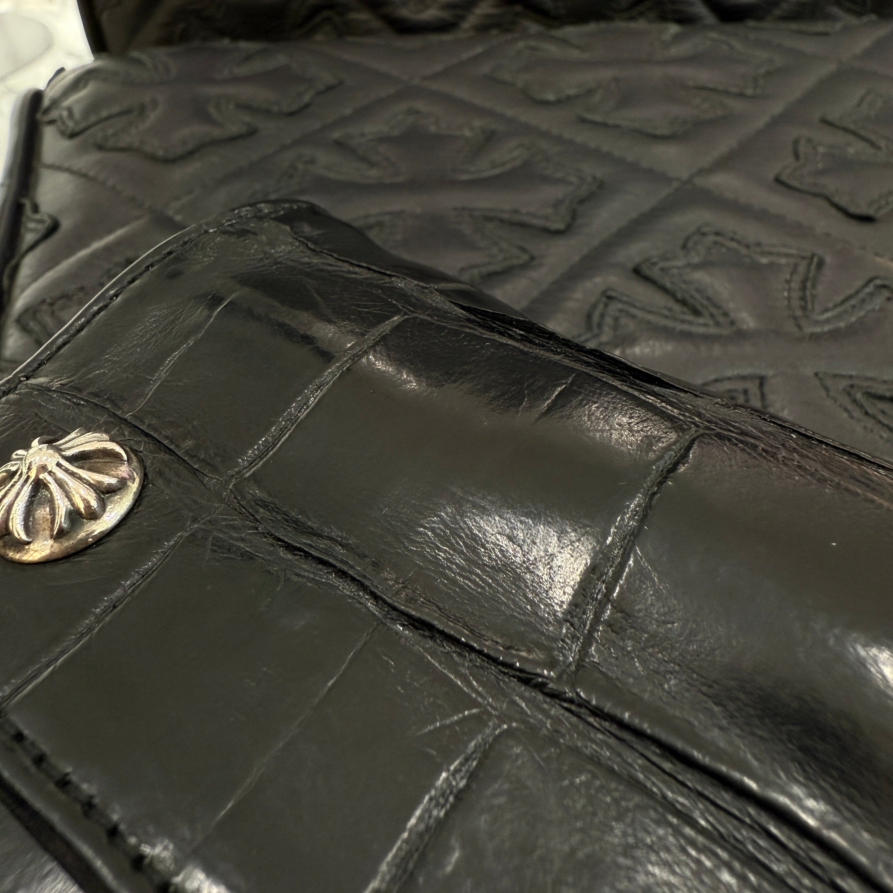 CHROME HEARTS Alligator Leather Wave Mini Cross Ball Wallet クロムハーツ アリゲーターレザー ウェーブミニ クロスボール ウォレット