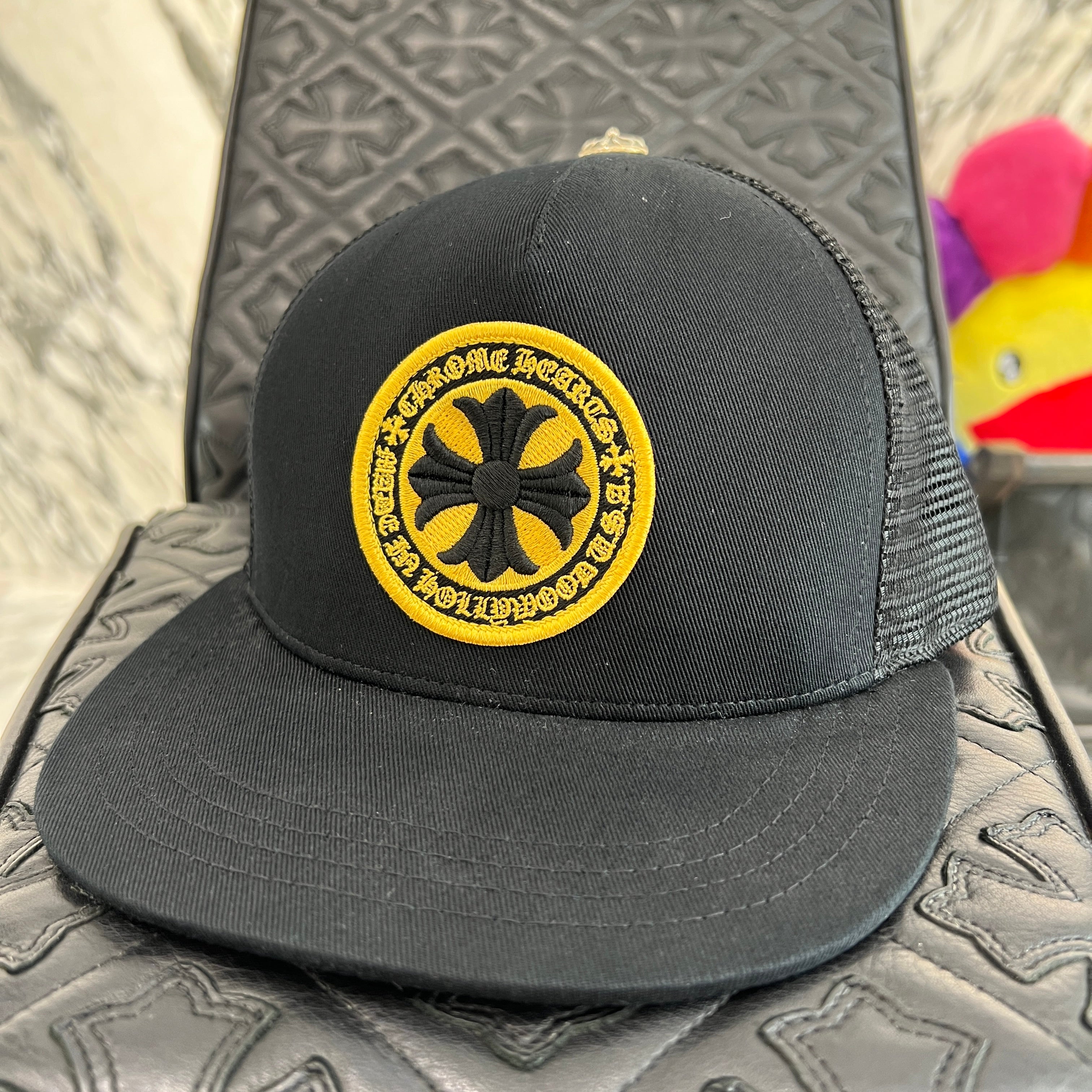 CHROME HEARTS クロムハーツ YELLOW CH PLUS TRUCKER CAP イエロー CHプラス トラッカーキャップ 帽子 ブラック/イエロー IMG_1928_58f88fc8-c18f-4377-