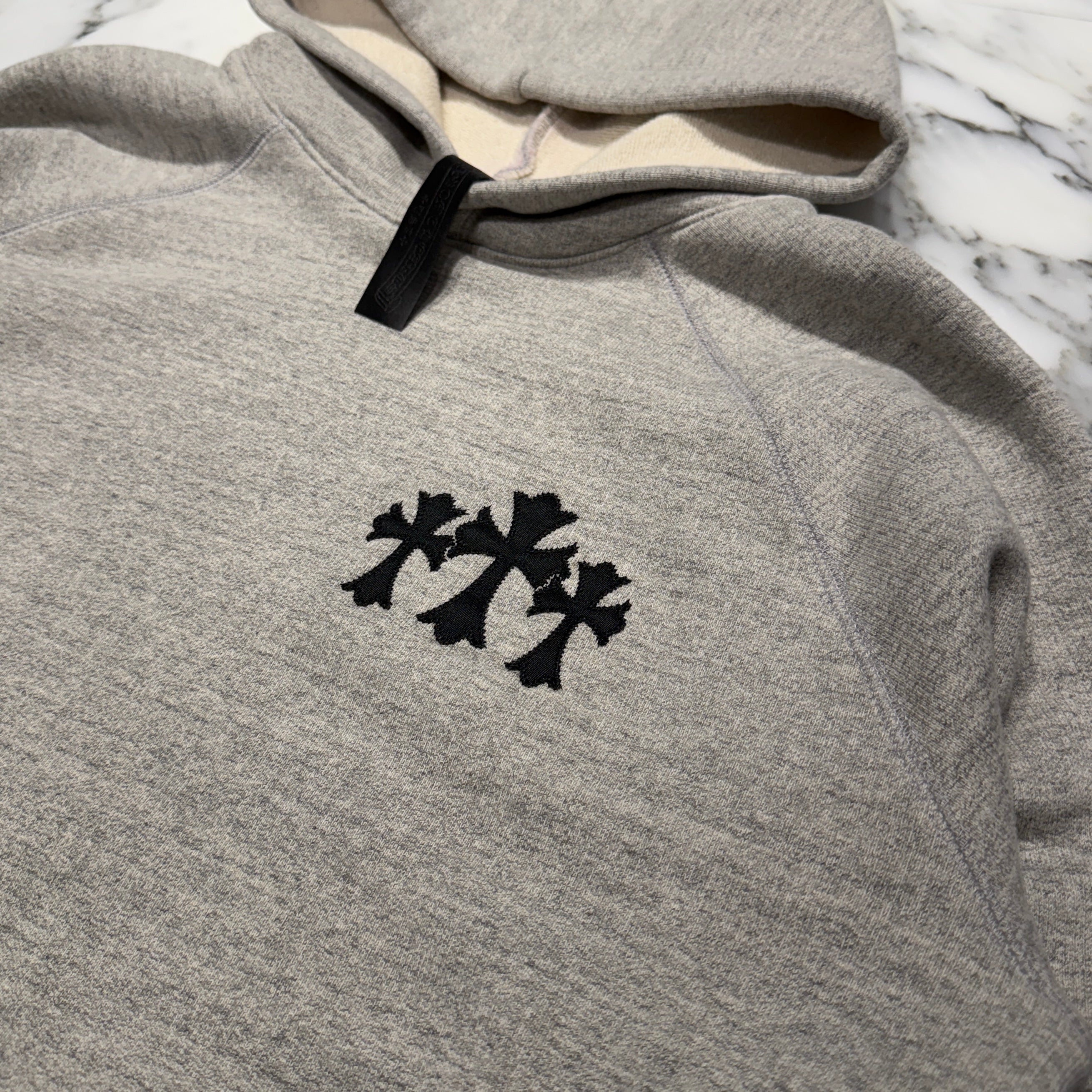 CHROME HEARTS 2025SS Y NOT Cemetery Cross Applique Embroidery Pullover Hoodie Size L クロムハーツ ワイノット セメタリークロス アップリケ刺繡 プルオーバーフーディ サイズL