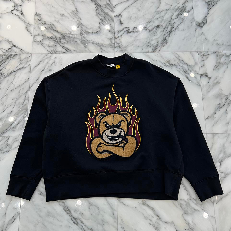 MONCLER × Palm Angels 2022AW Bare Felt Embroidered Sweatshirt H209L8G000009 M2513 Size M モンクレール × パームエンジェルス ベアフェルト刺繍スウェット サイズM