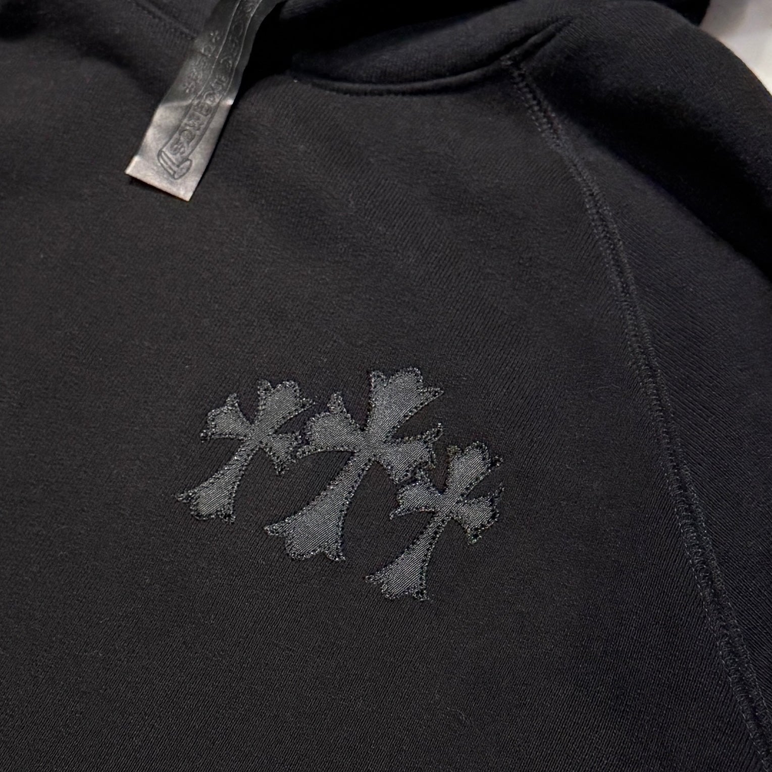 CHROME HEARTS 2025SS Y NOT Cemetery Cross Applique Embroidery Pullover Hoodie Size XS クロムハーツ ワイノット セメタリークロス アップリケ刺繡 プルオーバーフーディ サイズXS