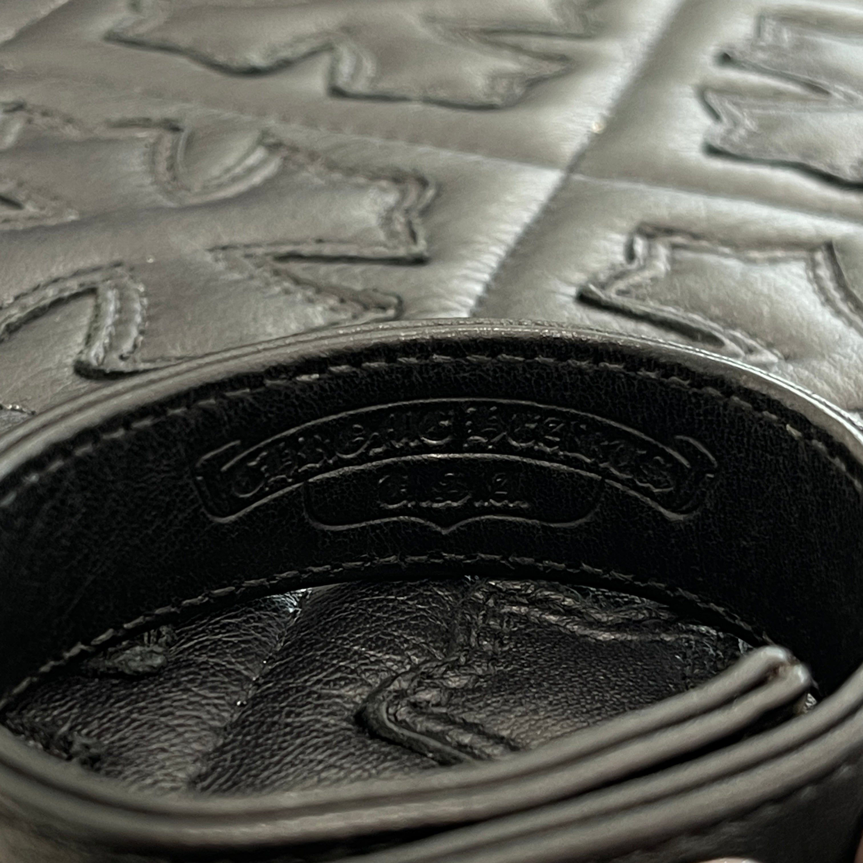 CHROME HEARTS 3BTN 2SNP LEATHER BRACELET クロムハーツ クロスボール 3ボタン 2スナップ レザーブレスレット