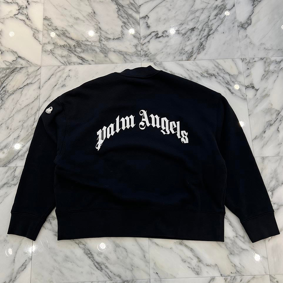 MONCLER × Palm Angels 2022AW Bare Felt Embroidered Sweatshirt H209L8G000009 M2513 Size M モンクレール × パームエンジェルス ベアフェルト刺繍スウェット サイズM