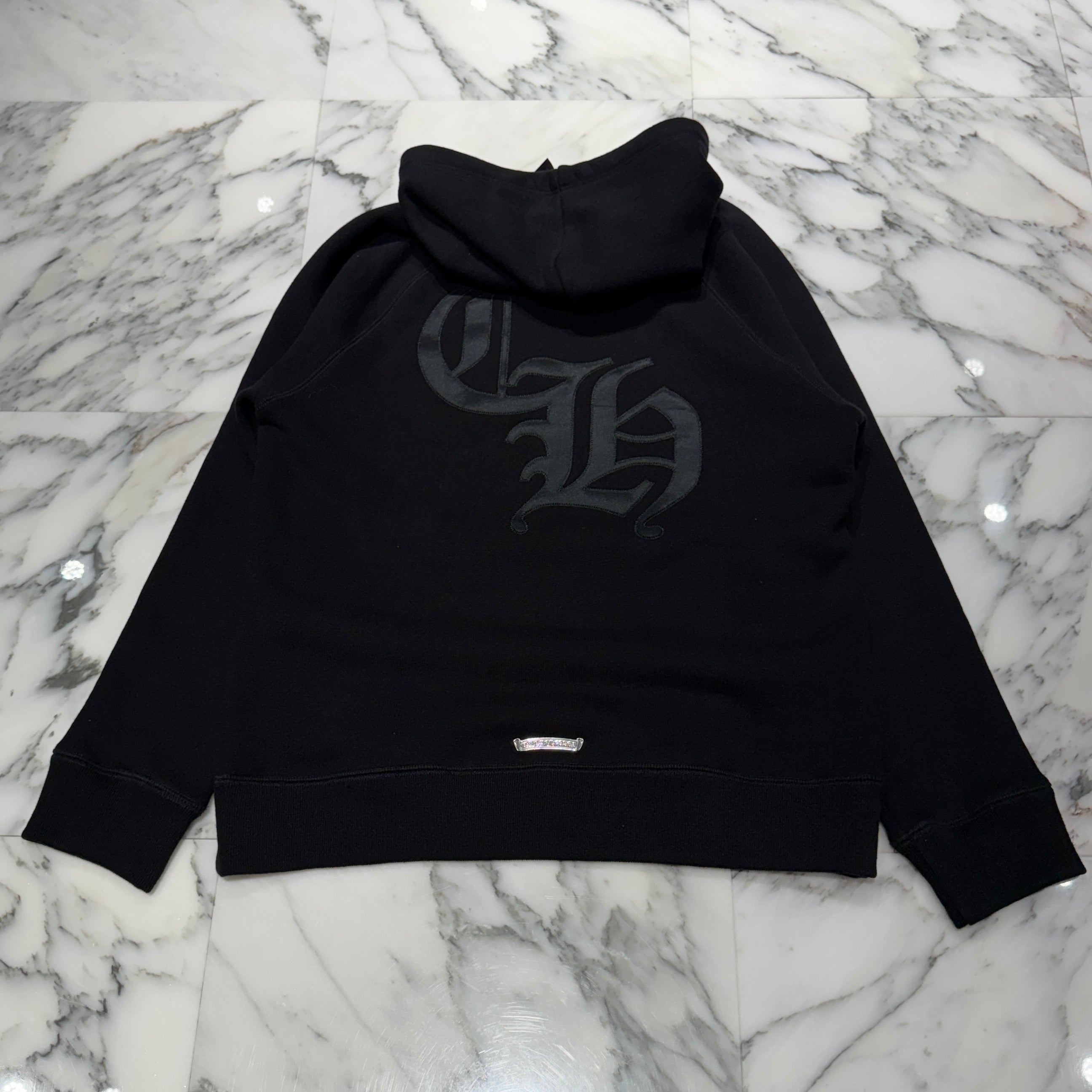 CHROME HEARTS 2025SS Y NOT Cemetery Cross Applique Embroidery Pullover Hoodie Size XS クロムハーツ ワイノット セメタリークロス アップリケ刺繡 プルオーバーフーディ サイズXS