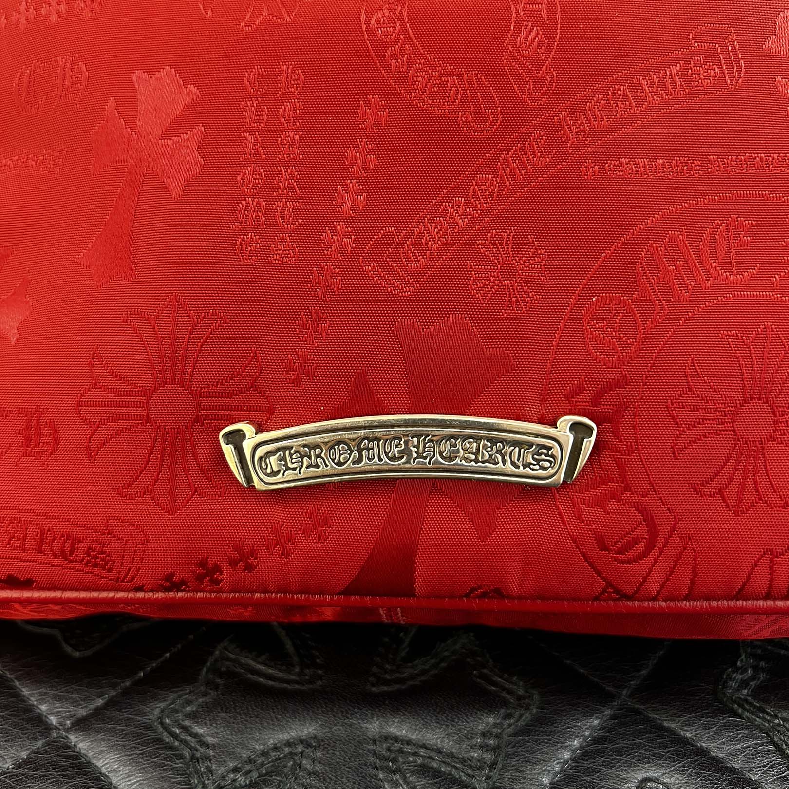 CHROME HEARTS Stencil Pattern CHICKEN NUGGET Small Nylon Leather Shoulder Bag クロムハーツ ステンシル柄 チキンナゲット スモール ナイロンレザー切替 ショルダーバッグ