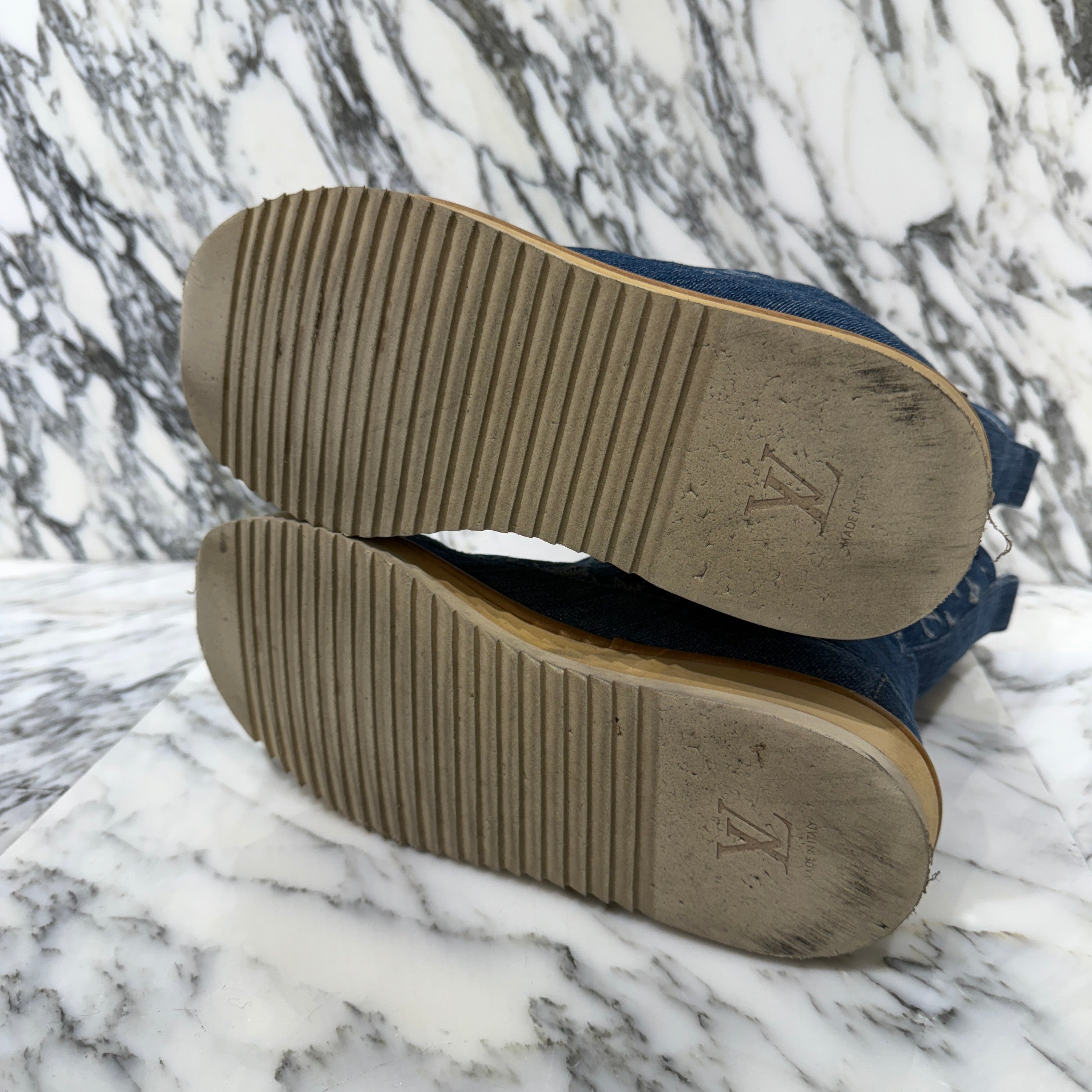 LOUIS VUITTON × NIGO 2020AW Cozy Line Monogram Denim Shearling