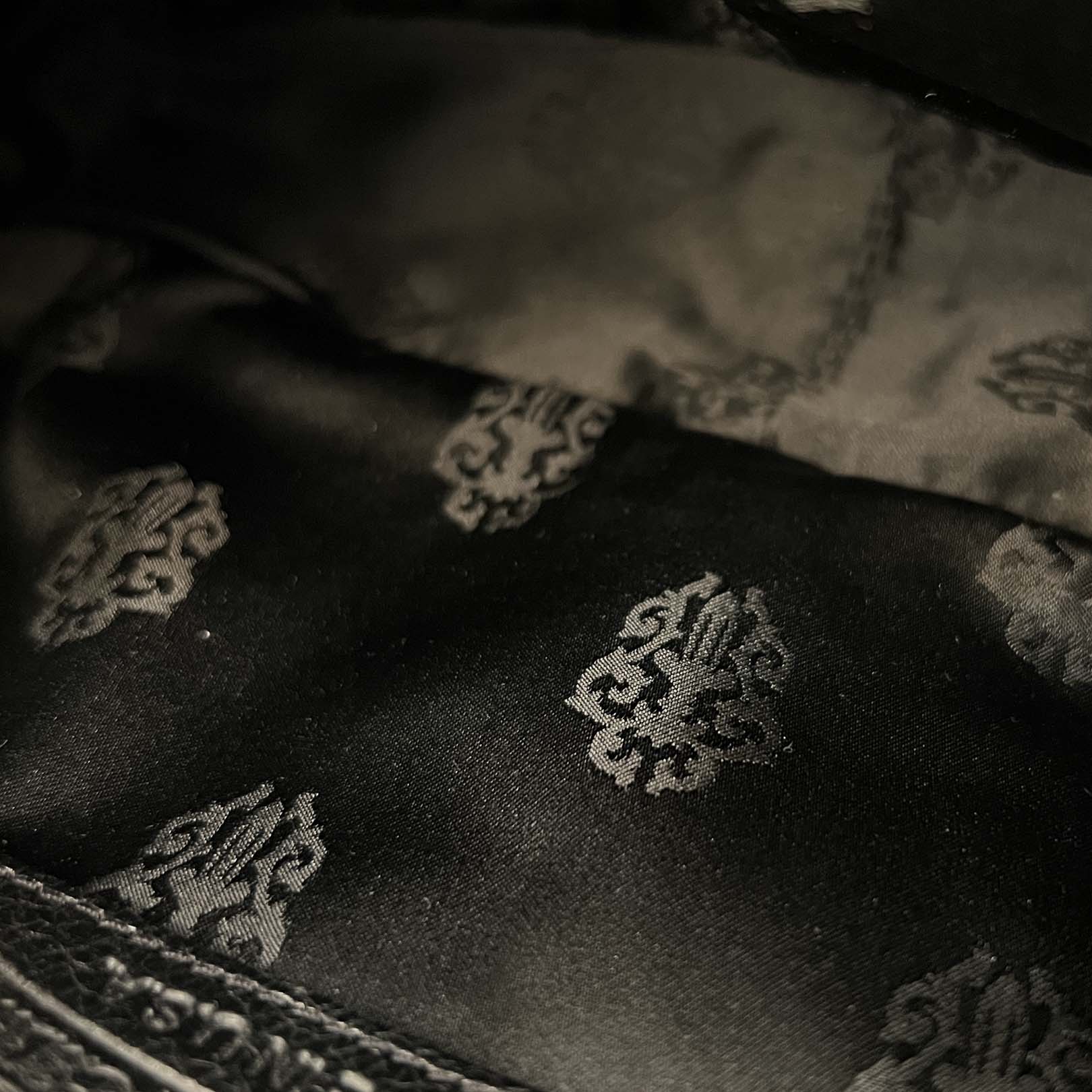 CHROME HEARTS Stencil Pattern CHICKEN NUGGET Small Nylon Leather Shoulder Bag クロムハーツ ステンシル柄 チキンナゲット スモール ナイロンレザー切替 ショルダーバッグ