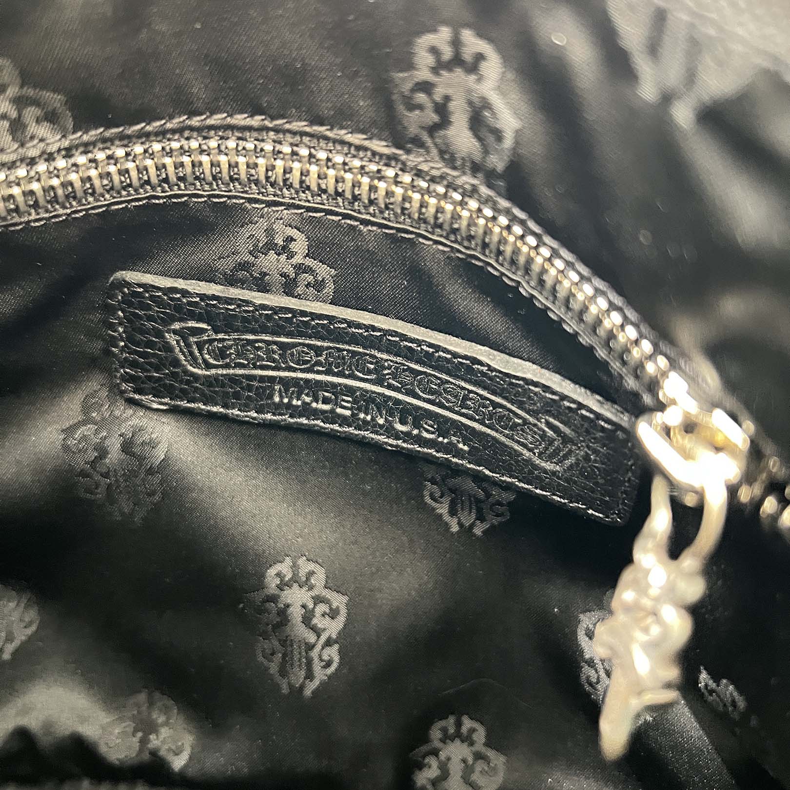 CHROME HEARTS Stencil Pattern CHICKEN NUGGET Small Nylon Leather Shoulder Bag クロムハーツ ステンシル柄 チキンナゲット スモール ナイロンレザー切替 ショルダーバッグ