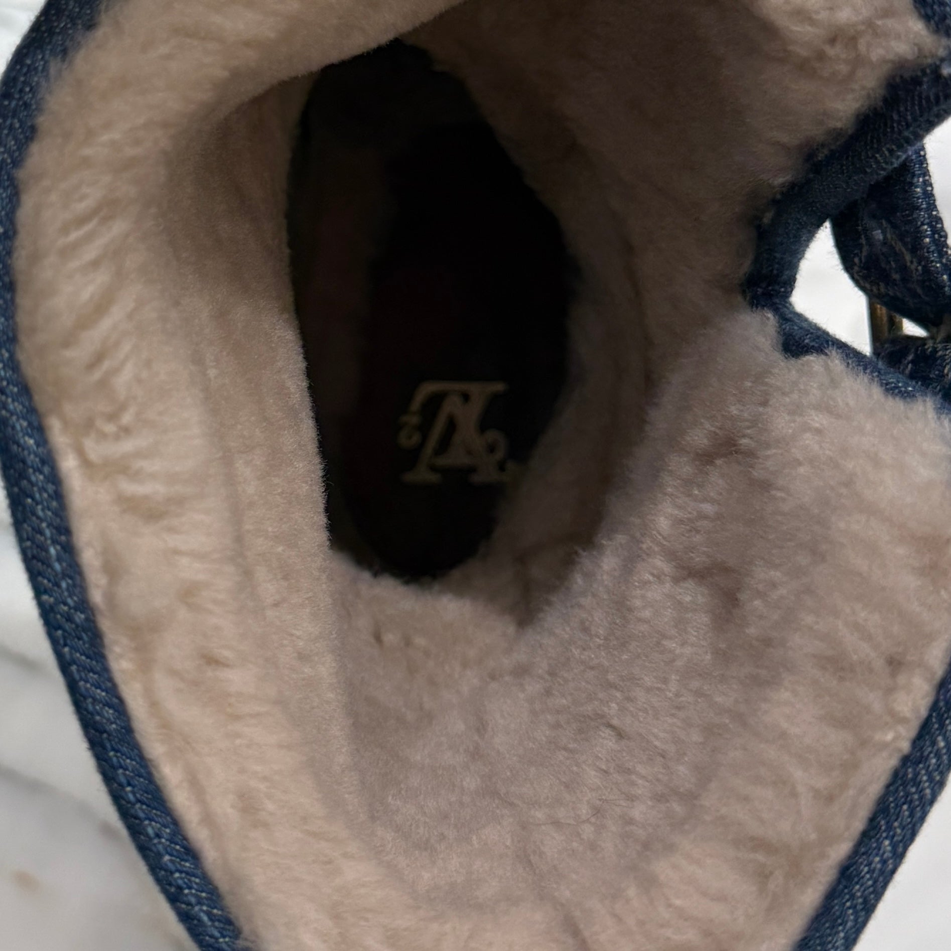 LOUIS VUITTON × NIGO 2020AW Cozy Line Monogram Denim Shearling Boots BM0250 Size 7(約25.5cm) ルイヴィトン×ニゴ コージーライン モノグラム デニム ムートンブーツ 7(約25.5cm)