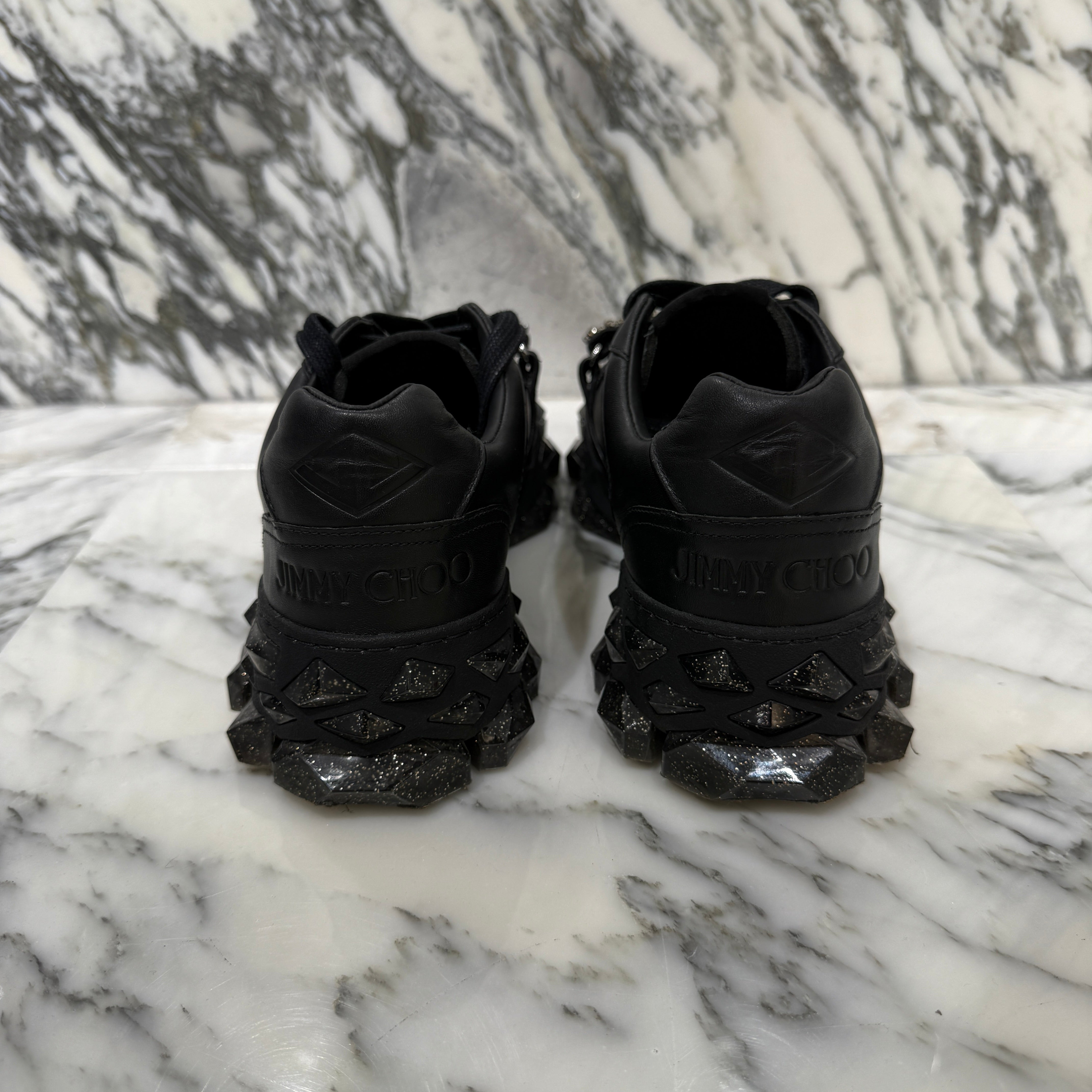 JIMMY CHOO 2021AW Crystal Strap Low Top Sneakers Size 41 ジミーチュウ クリスタルストラップ ロートップ スニーカー サイズ41