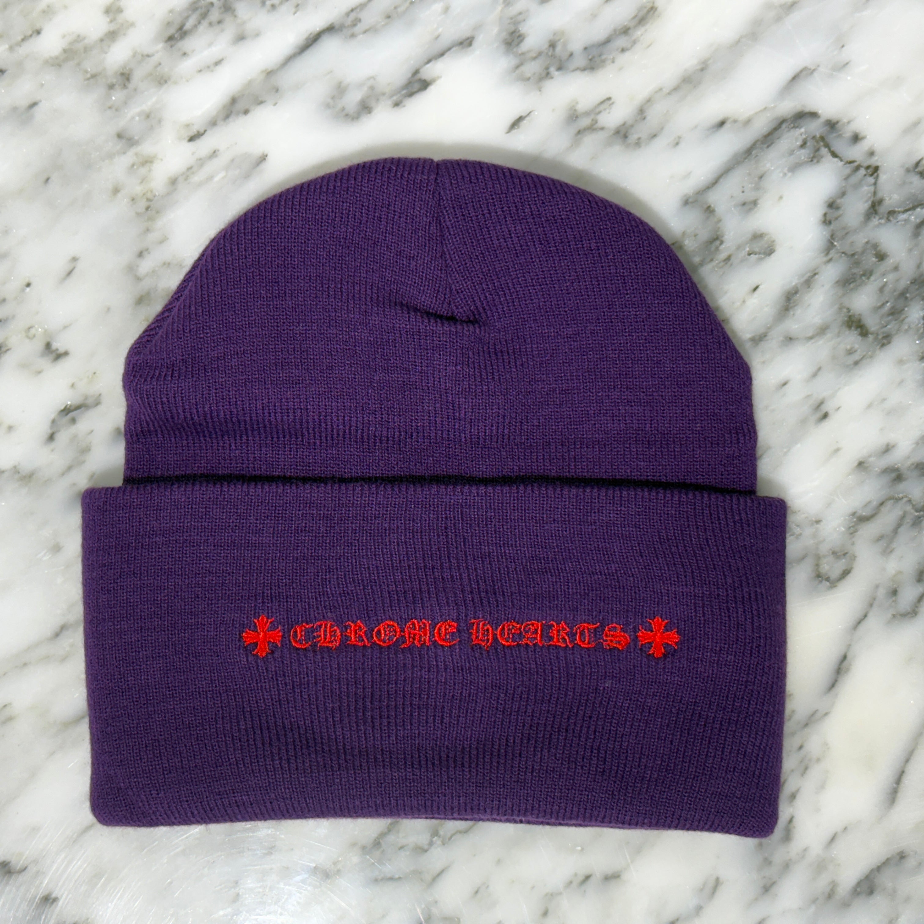 CHROME HEARTS Triple Cross Embroidery Beanie Size ONE SIZE（23cm）クロムハーツ トリプルクロス刺繍 ビーニー