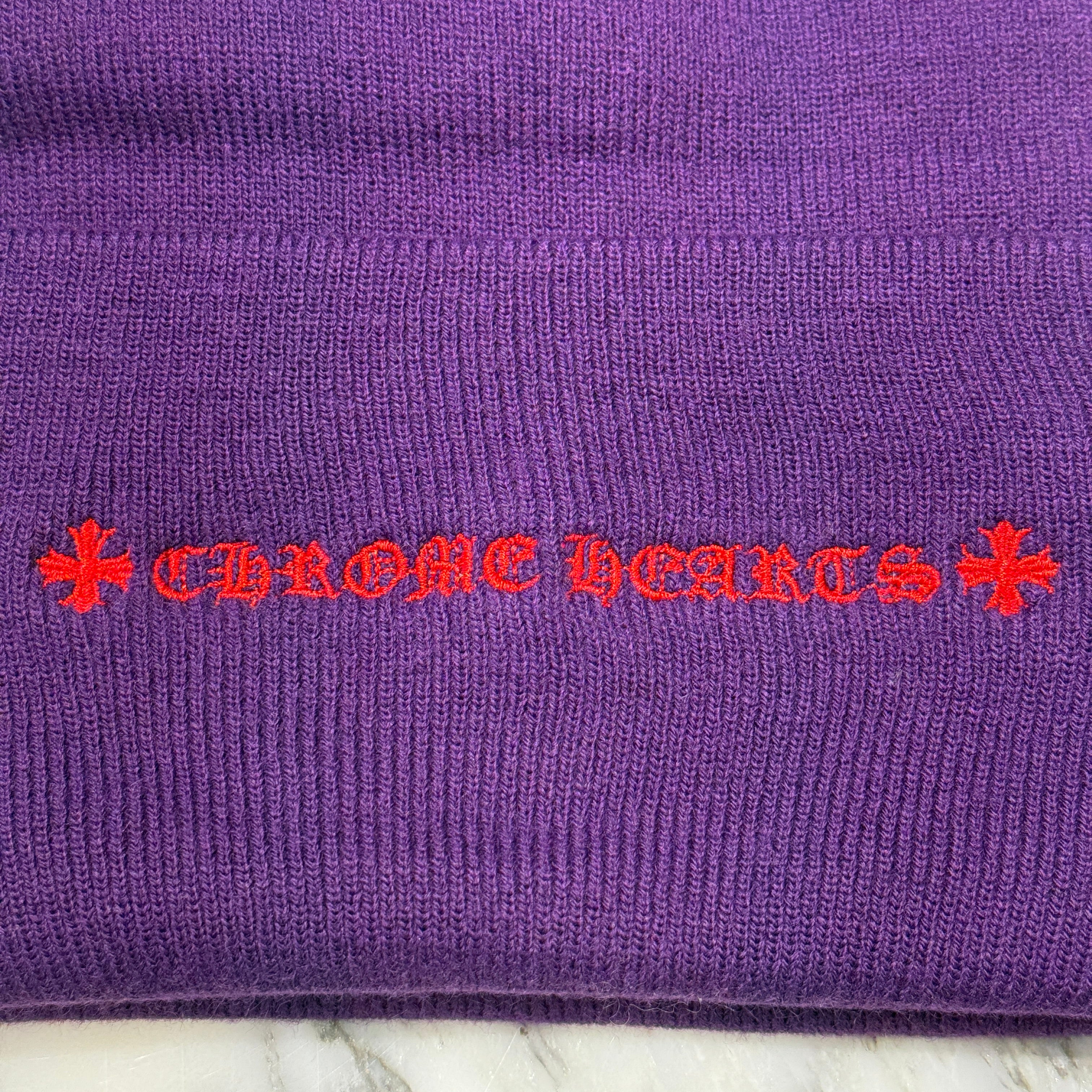 CHROME HEARTS Triple Cross Embroidery Beanie Size ONE SIZE（23cm）クロムハーツ トリプルクロス刺繍 ビーニー