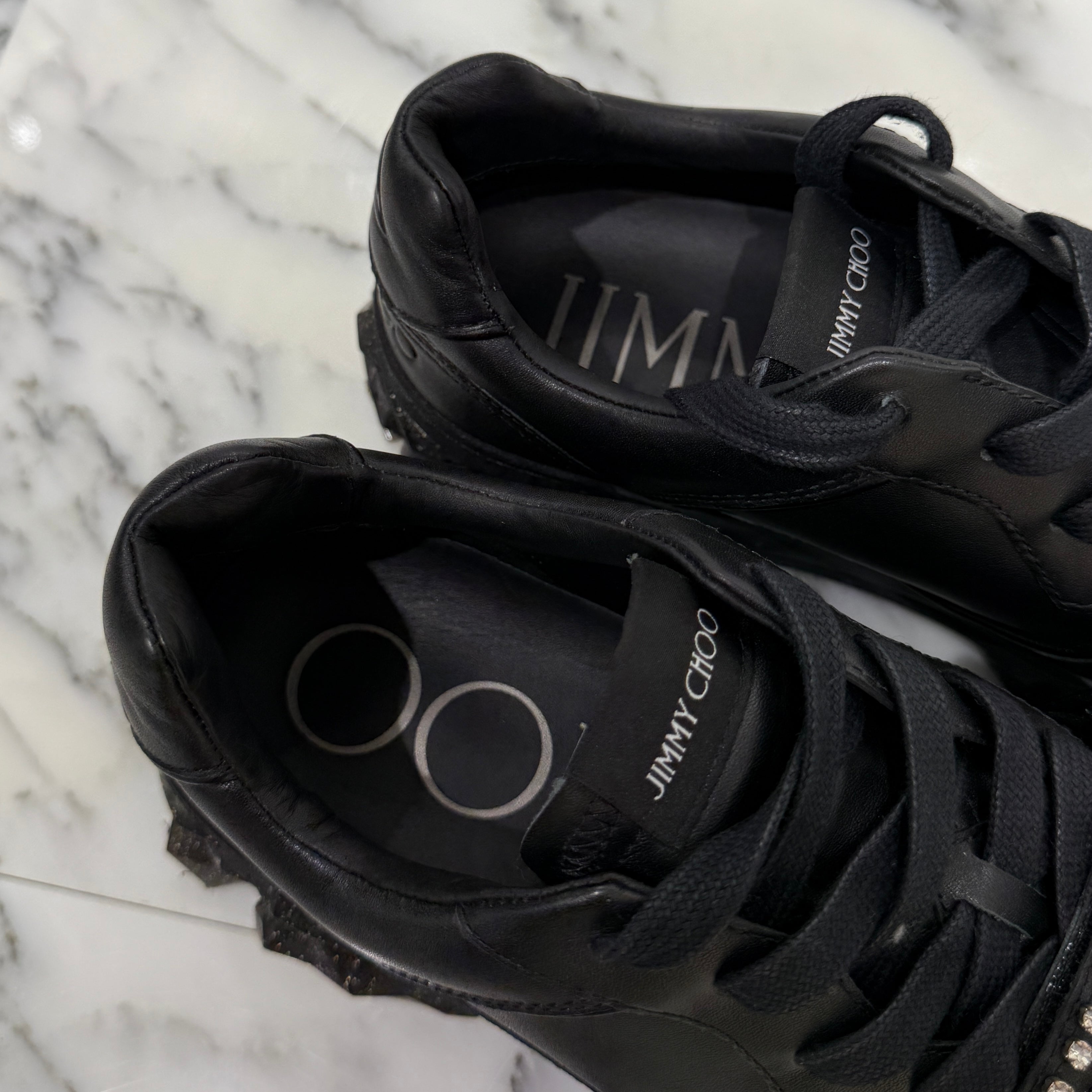 JIMMY CHOO 2021AW Crystal Strap Low Top Sneakers Size 41 ジミーチュウ クリスタルストラップ ロートップ スニーカー サイズ41