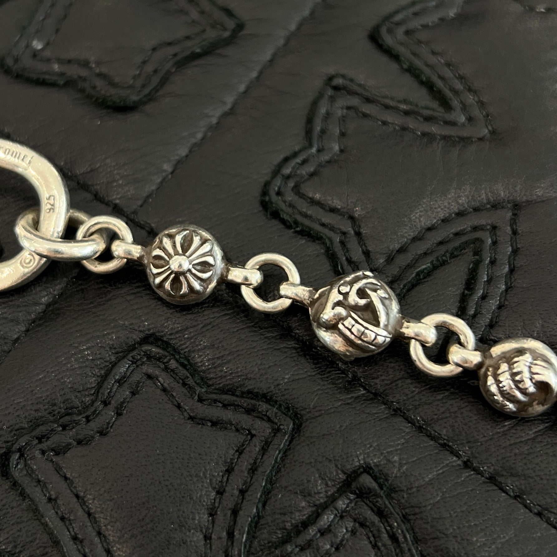 CHROME HEARTS Multi Cross Ball Short Wallet Chain クロム