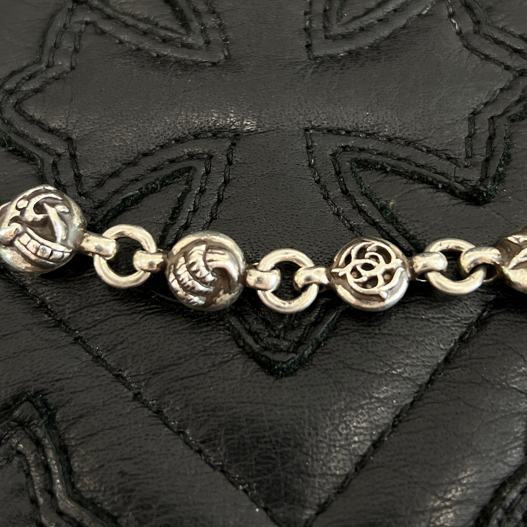 CHROME HEARTS Multi Cross Ball Short Wallet Chain クロムハーツ