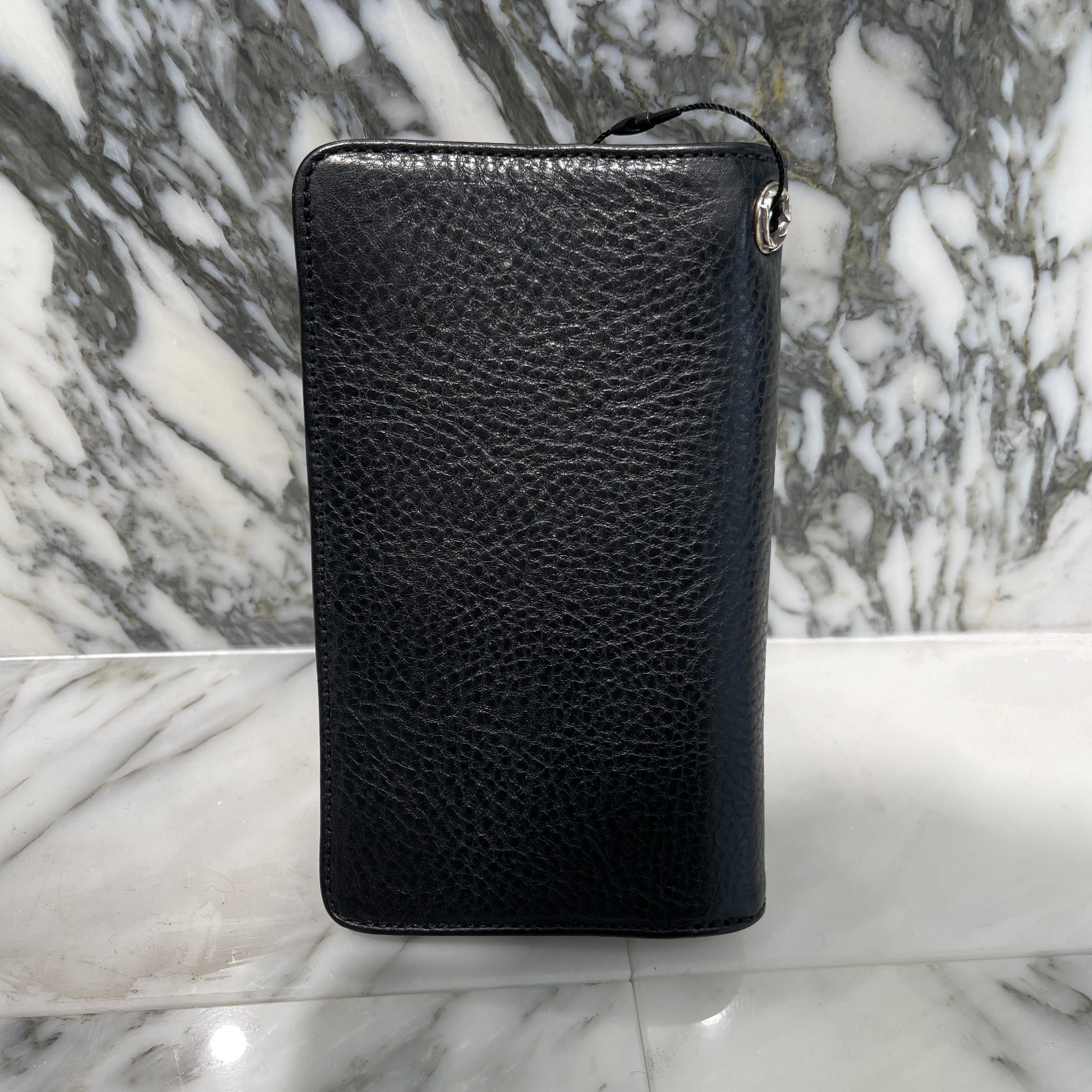 CHROME HEARTS 1 Zip Cross Patch Heavy Leather Wallet クロムハーツ