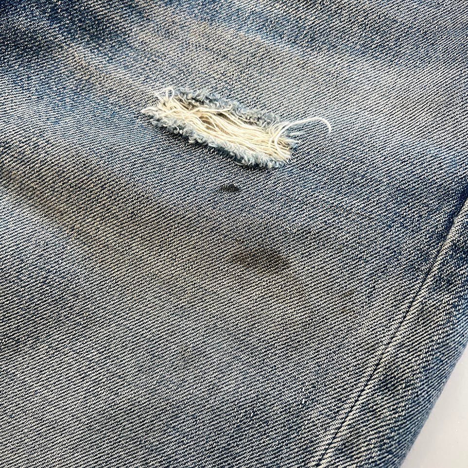 CELINE 2022AW Boydoll Wesley Cut Off Wide Straight Denim Pants N850 034S 08ZM Size 27 セリーヌ ボーイドール ウェスリーカットオフ ワイドストレートデニムパンツ サイズ27