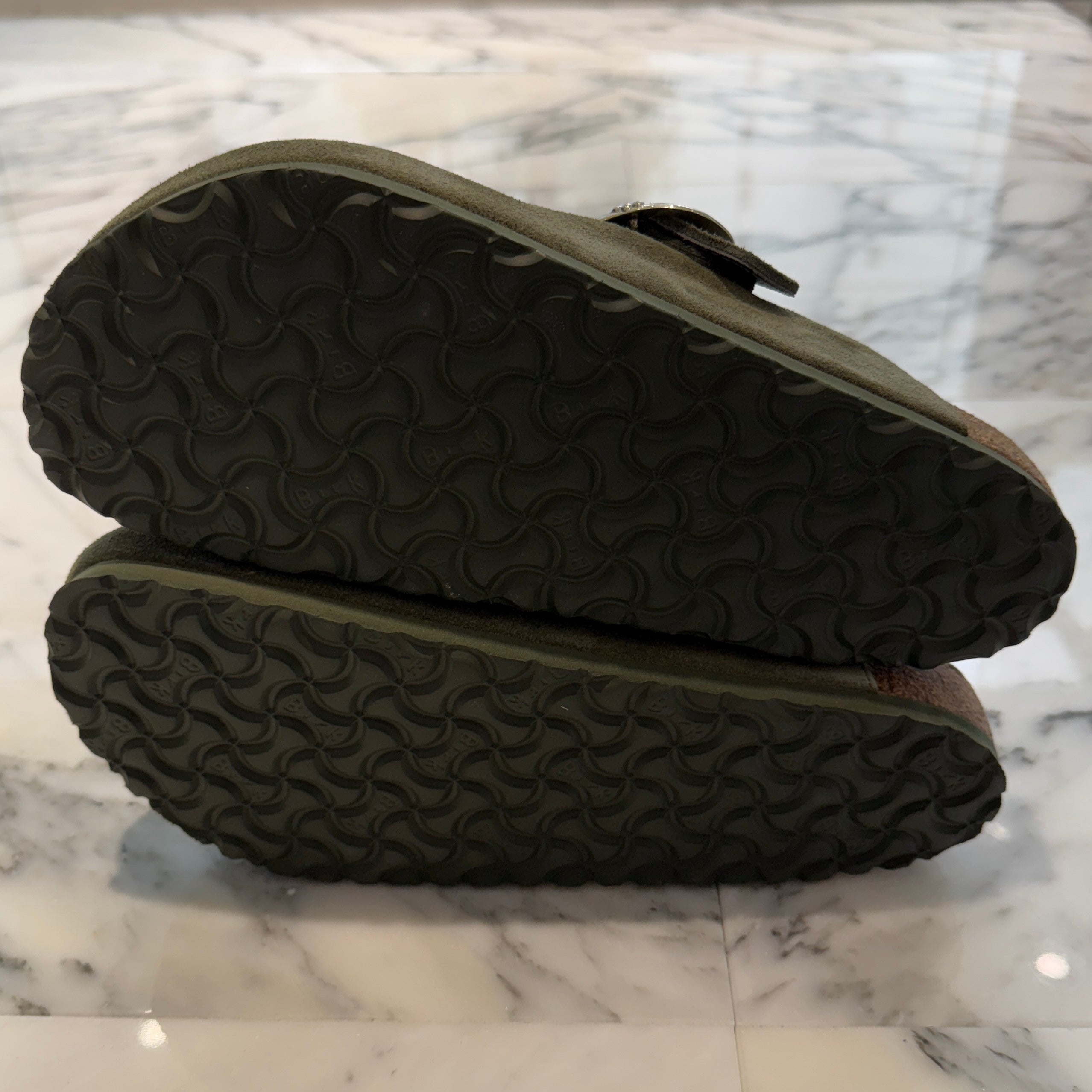 CHROME HEARTS × BIRKENSTOCK Boston Limited Silver Dagger Suede