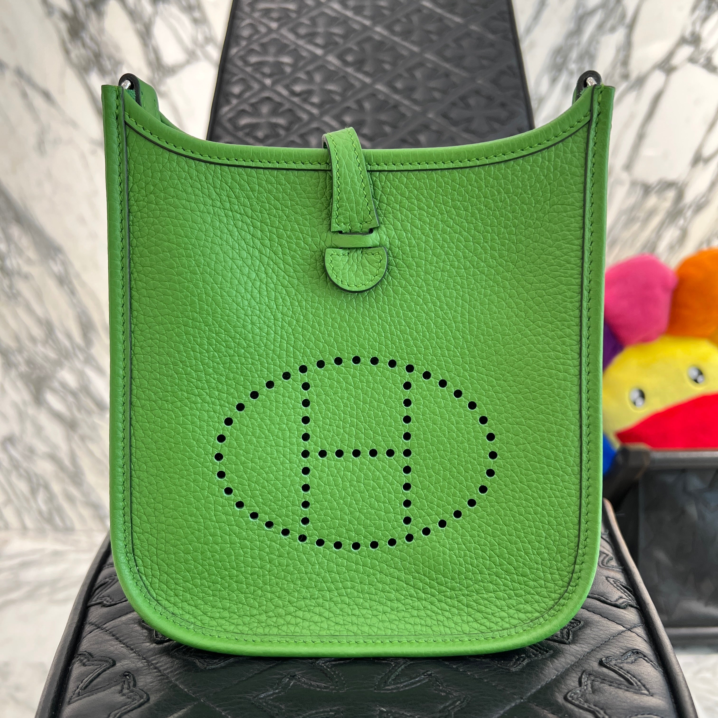 HERMES Evelyn TPM "Vert Yucca" B刻印 エルメス エブリン TPM "ヴェールユッカ" レザーショルダーバッグ B刻印