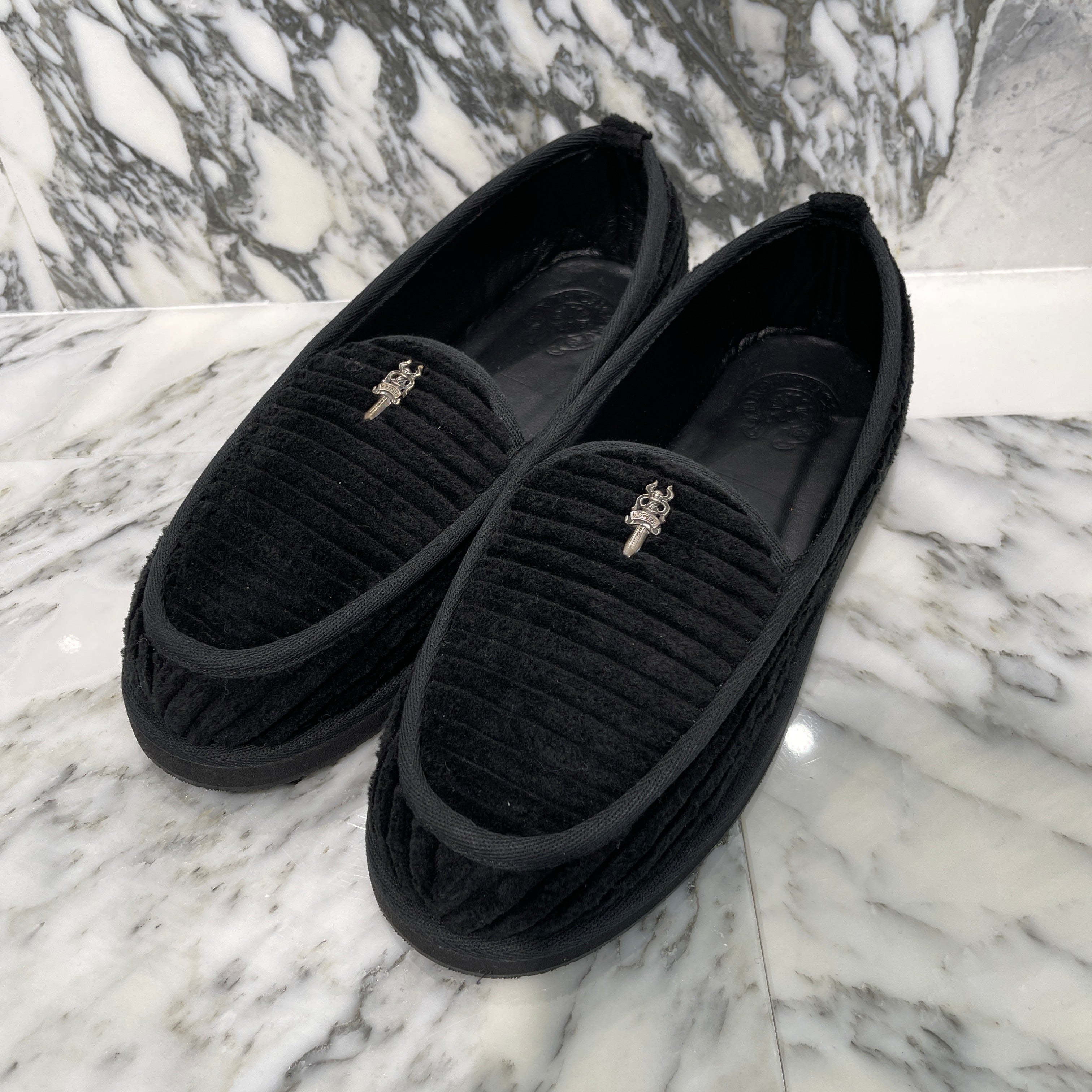 CHROME HEARTS Dagger Corduroy Slip On Size 40 クロムハーツ ダガー コーデュロイ スリッポン スリッパ シューズ サイズ40