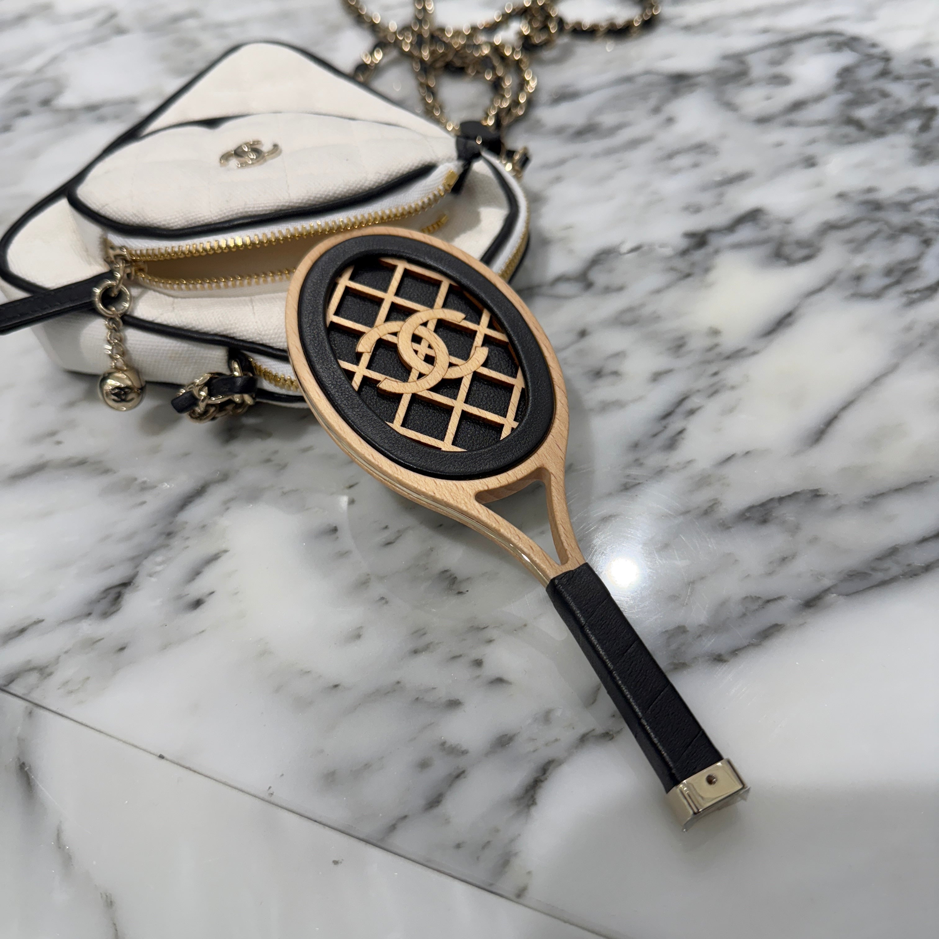 CHANEL 2022AW Coco Masters Canvas Tennis Racquet Shoulder Bag シャネル ココマスターズ キャンバス テニスラケット ショルダーバッグ