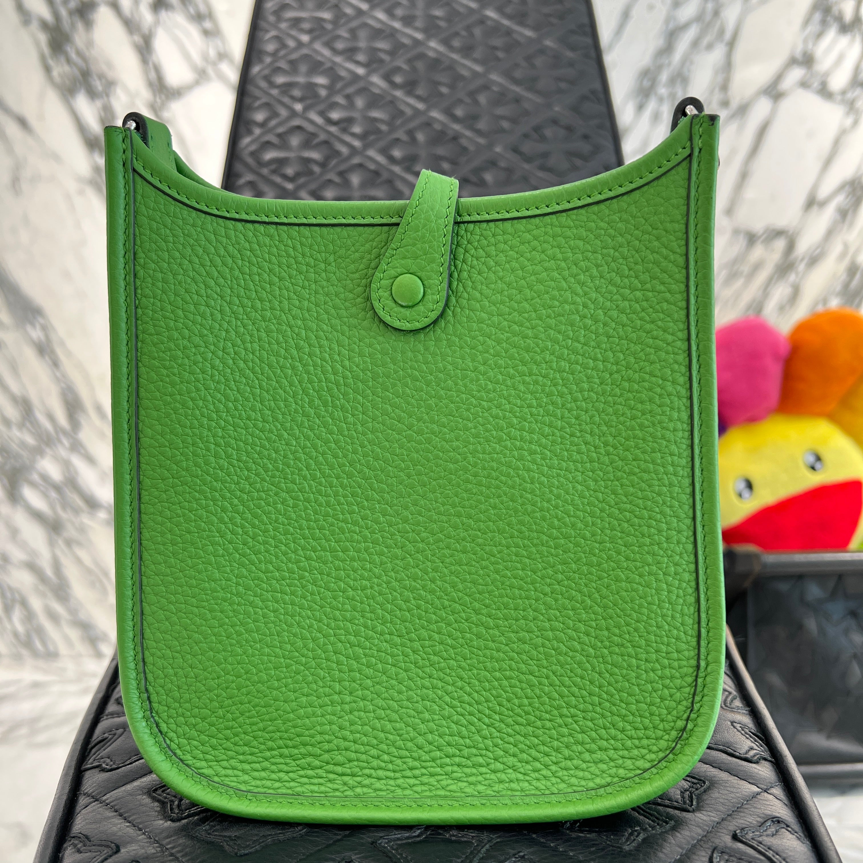 HERMES Evelyn TPM "Vert Yucca" B刻印 エルメス エブリン TPM "ヴェールユッカ" レザーショルダーバッグ B刻印
