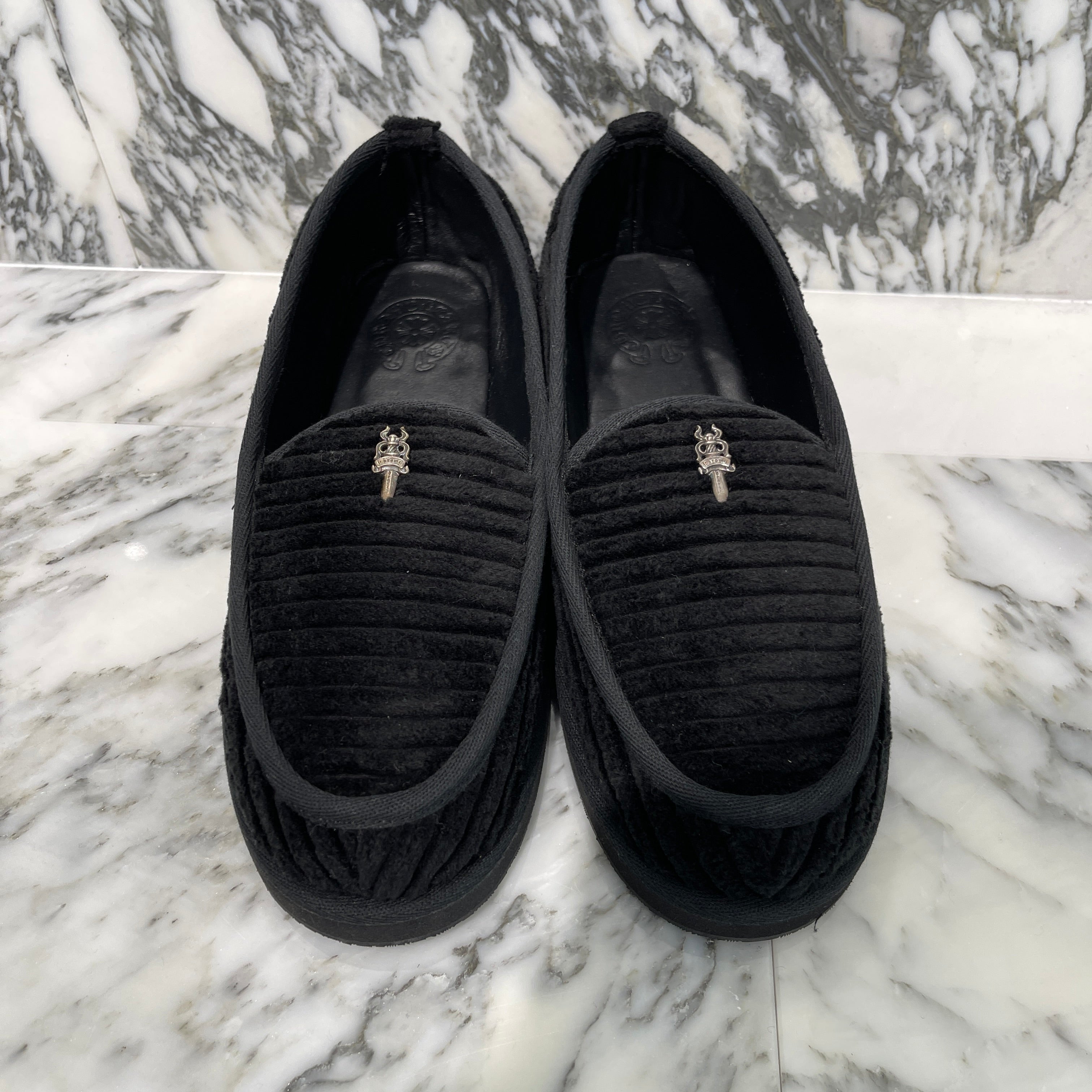 CHROME HEARTS Dagger Corduroy Slip On Size 40 クロムハーツ ダガー コーデュロイ スリッポン スリッパ シューズ サイズ40