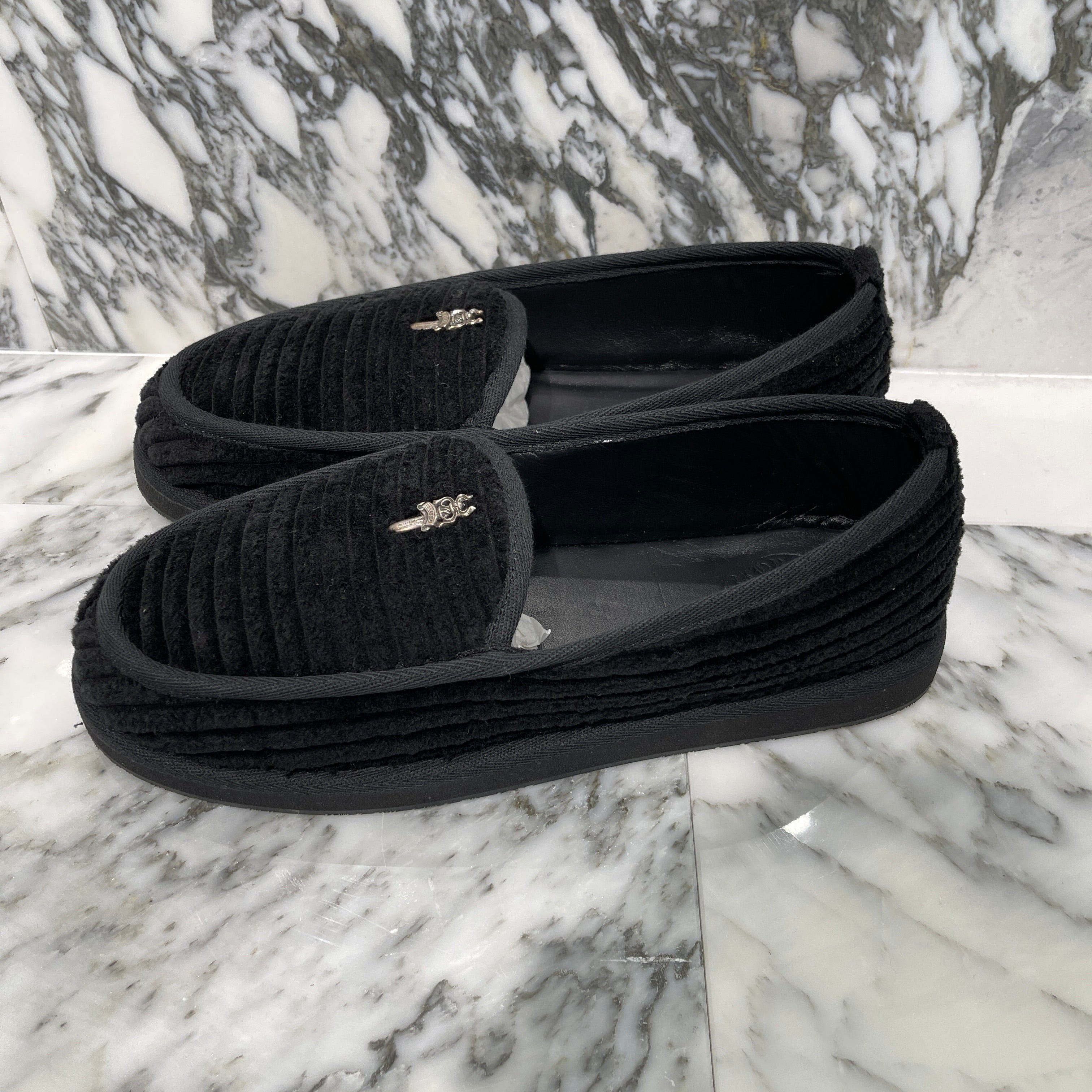 CHROME HEARTS Dagger Corduroy Slip On Size 40 クロムハーツ ダガー コーデュロイ スリッポン スリッパ シューズ サイズ40