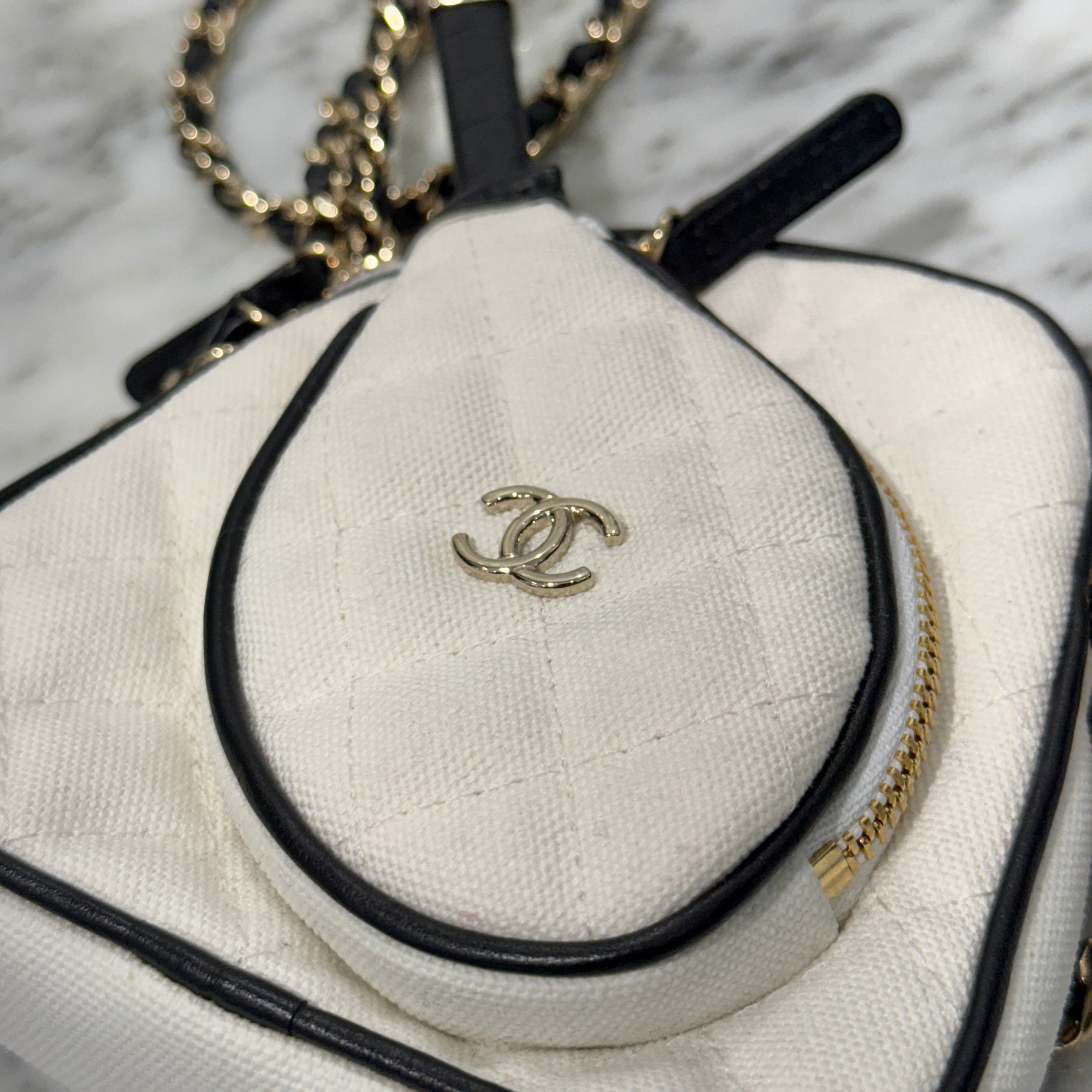 CHANEL 2022AW Coco Masters Canvas Tennis Racquet Shoulder Bag
