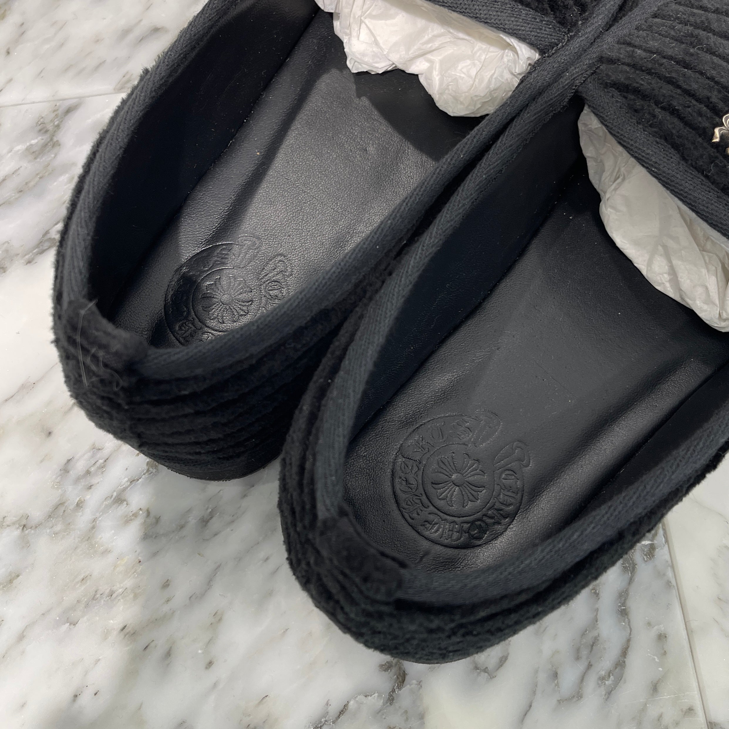 CHROME HEARTS Dagger Corduroy Slip On Size 40 クロムハーツ ダガー コーデュロイ スリッポン スリッパ シューズ サイズ40