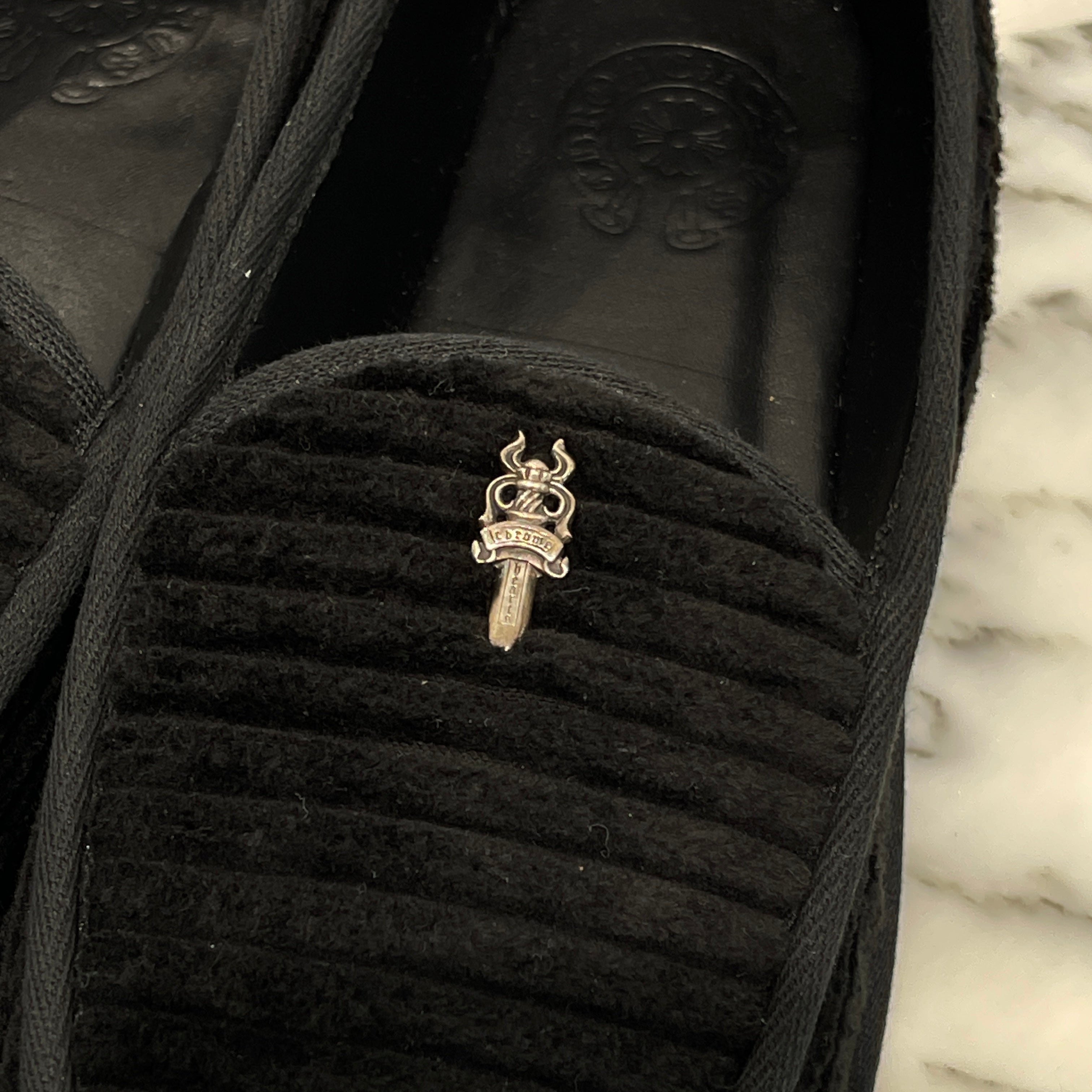CHROME HEARTS Dagger Corduroy Slip On Size 40 クロムハーツ ダガー コーデュロイ スリッポン スリッパ シューズ サイズ40