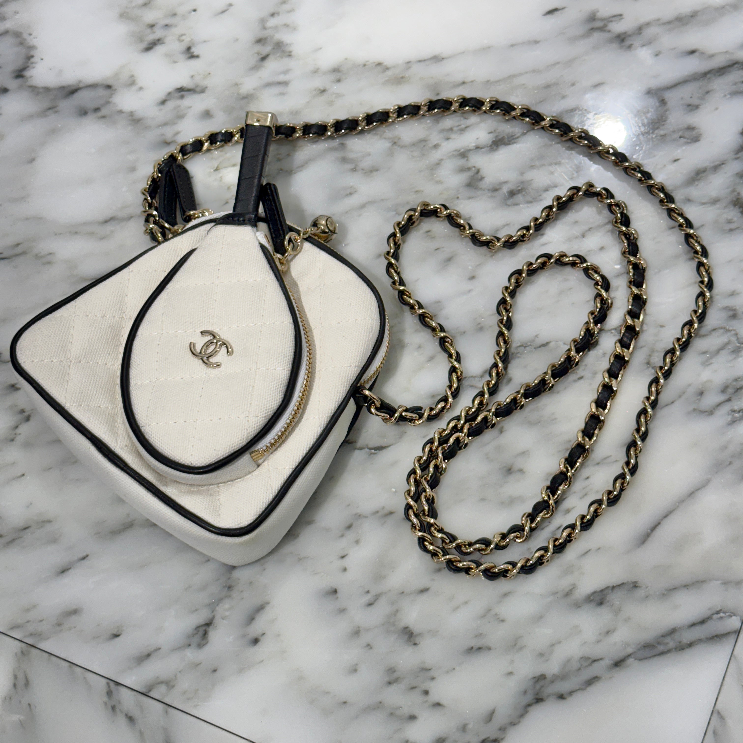 CHANEL 2022AW Coco Masters Canvas Tennis Racquet Shoulder Bag シャネル ココマスターズ キャンバス テニスラケット ショルダーバッグ