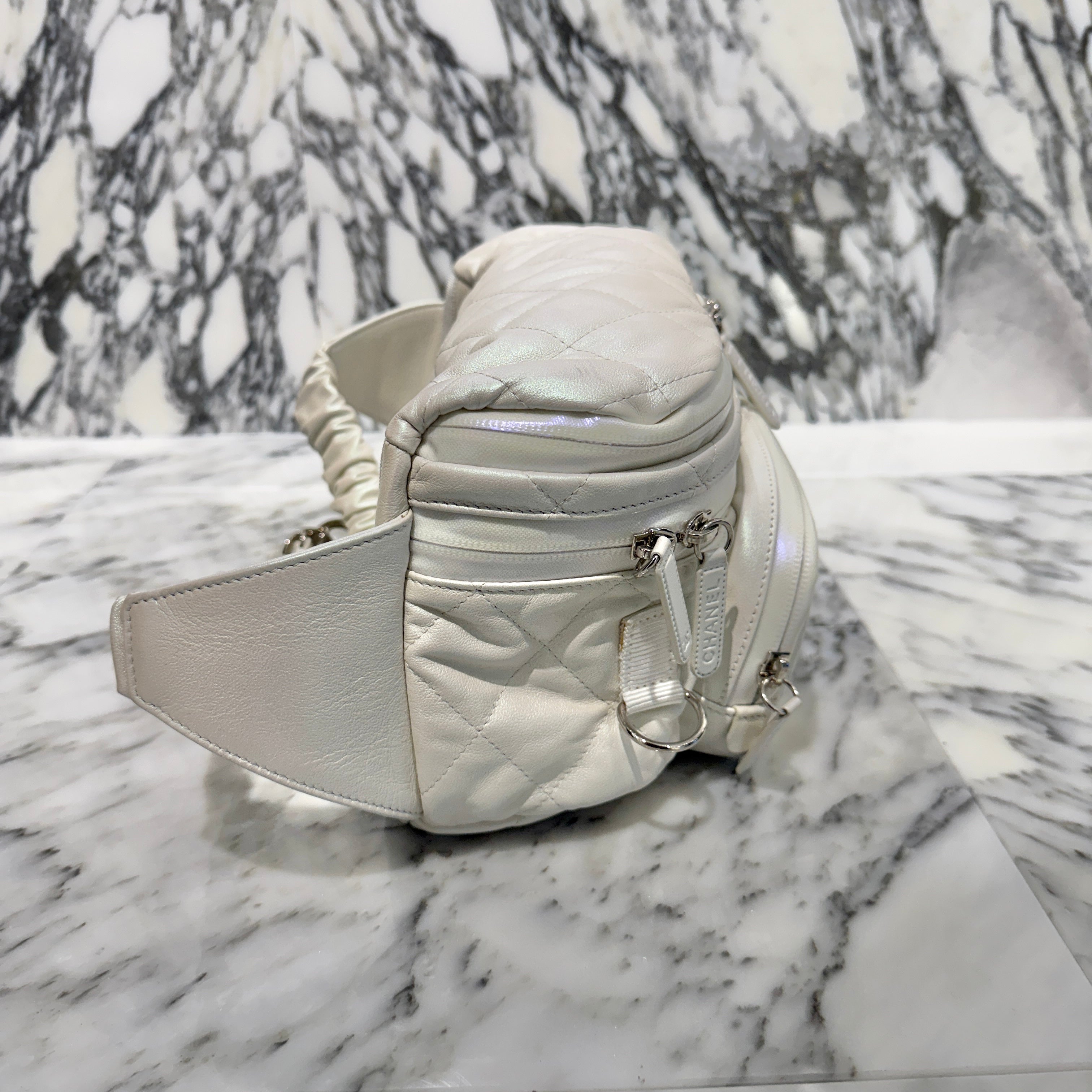 CHANEL Coco Mark Calf Skin Leather 2Way Waist Shoulder Bag シャネル ココマーク カーフスキンレザー 2WAY ウェストポーチ