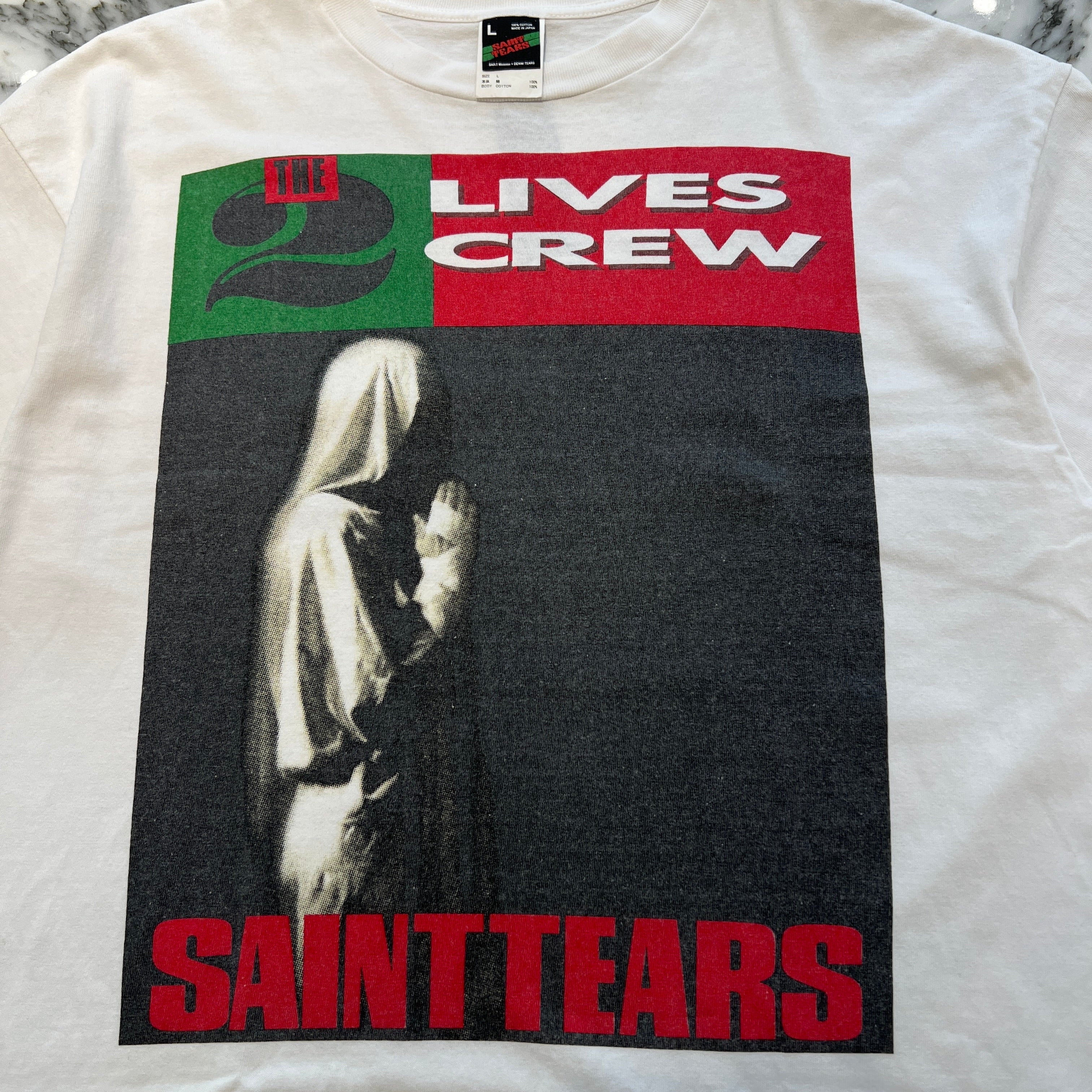 SAINT Mxxxxxx × DENIM TEARS 2024SS "THE LIVES CREW" Graphic Print Tee SM-YS8-0000-C01 Size L セントマイケル×デニムティアーズ "ザ・ライブス・クルー" グラフィックプリント Tシャツ サイズL