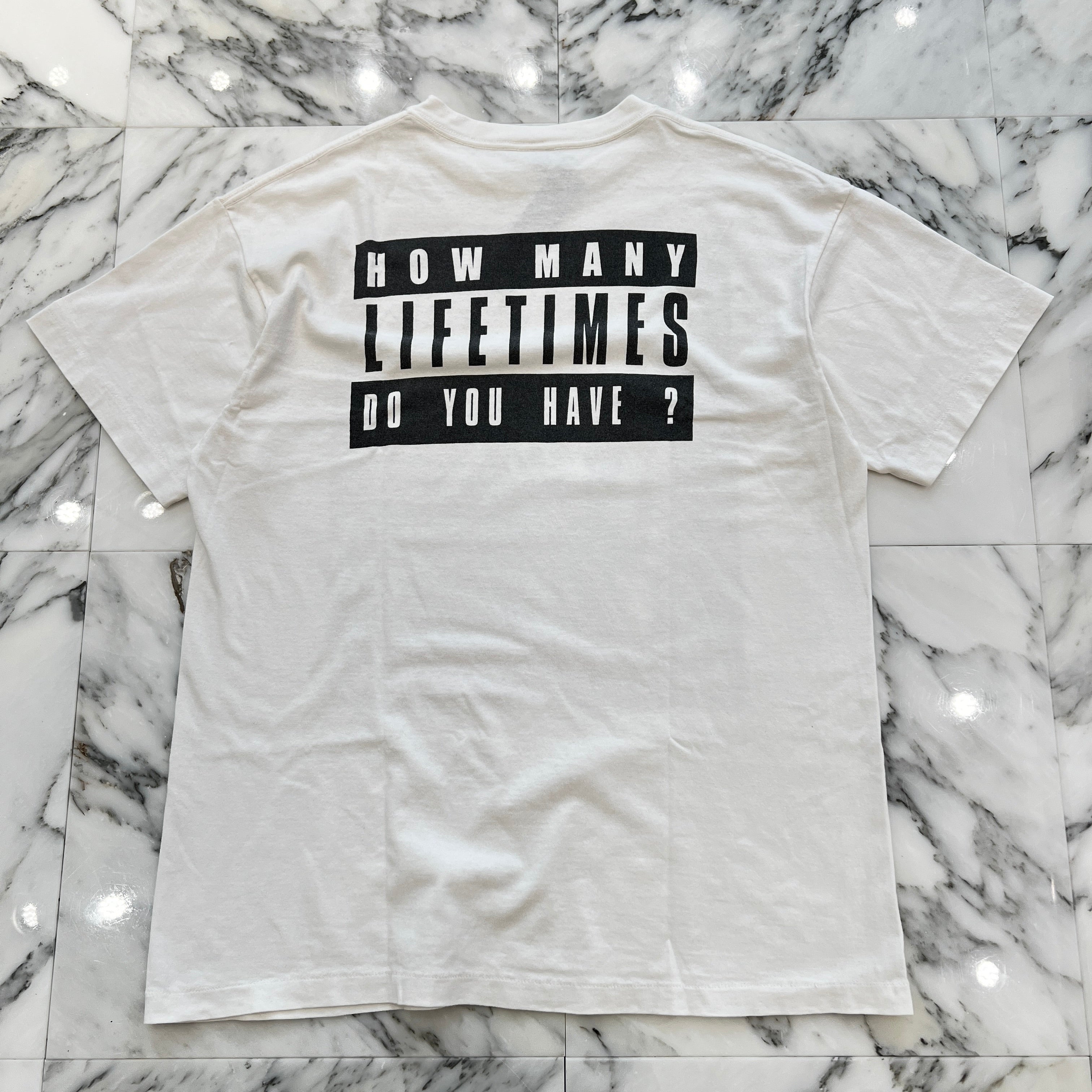 SAINT Mxxxxxx × DENIM TEARS 2024SS "THE LIVES CREW" Graphic Print Tee SM-YS8-0000-C01 Size L セントマイケル×デニムティアーズ "ザ・ライブス・クルー" グラフィックプリント Tシャツ サイズL