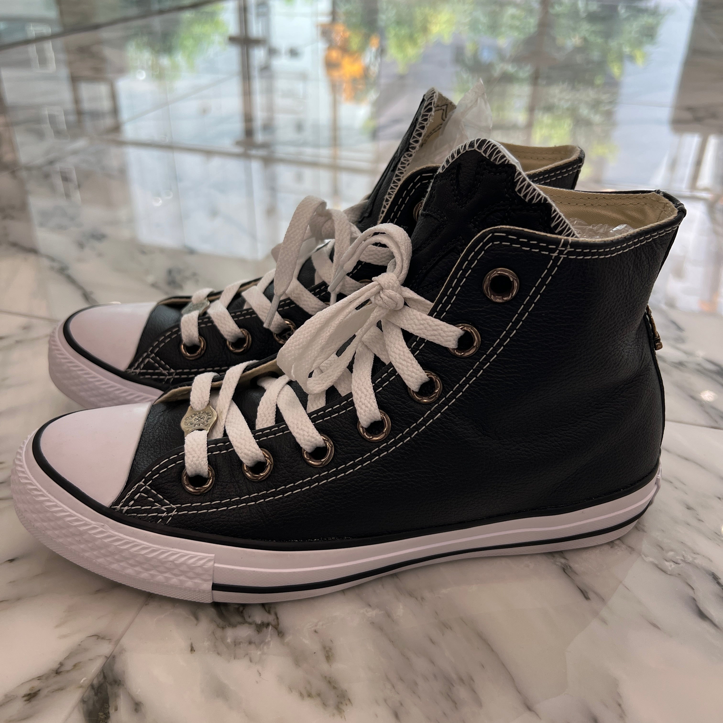 CHROME HEARTS × CONVERSE ALL STAR Cross Leather Patch Canvas Low Top Sneakers Size 6（24.5cm） クロムハーツ × コンバース オールスター クロスレザーパッチ キャンバス ローカットスニーカー サイズ6（24.5cm）