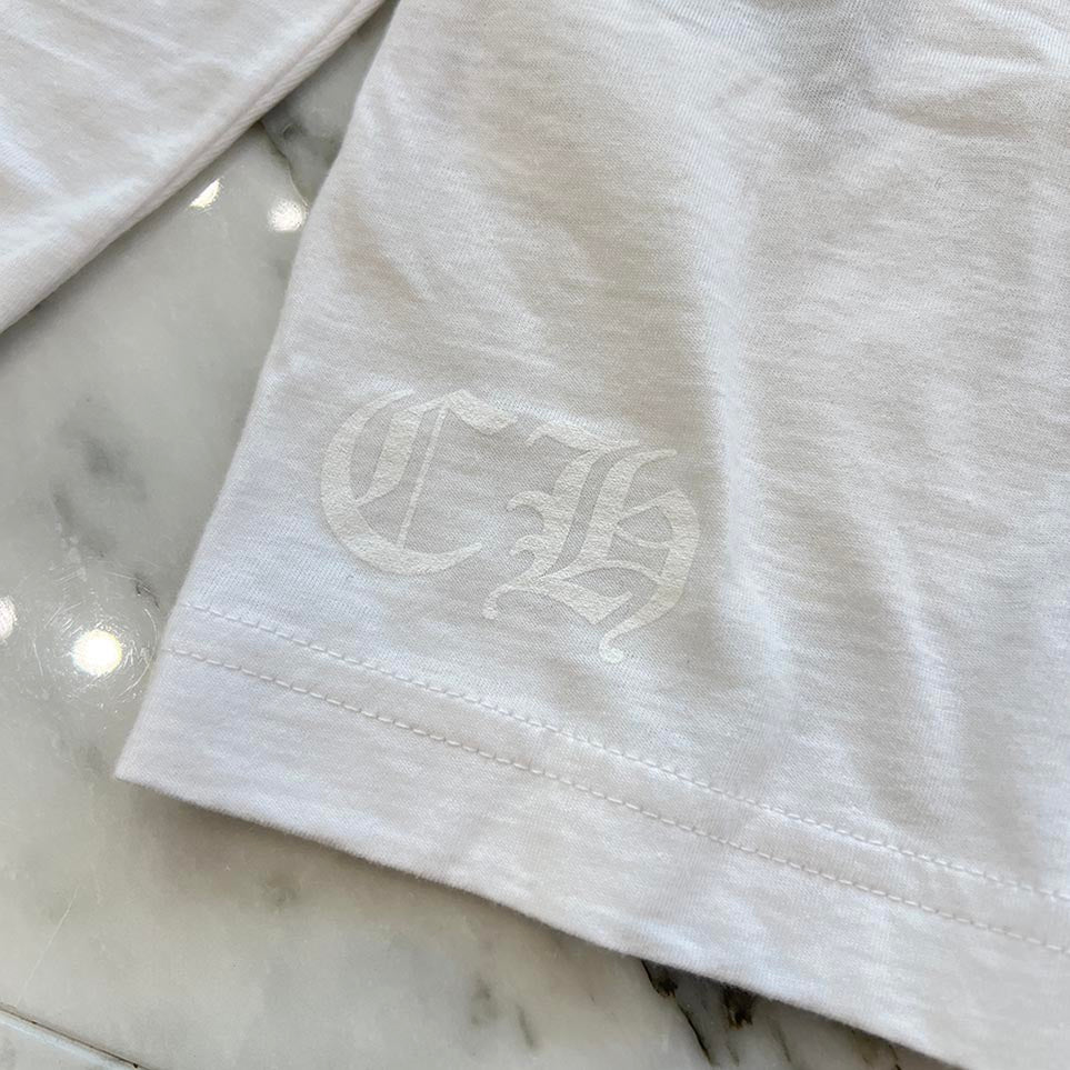 CHROME HEARTS Old English Neck Logo Neon Yellow Long Sleeve Tee Size L クロムハーツ オールドイングリッシュネックロゴネオンイエローロングスリーブTシャツ サイズL